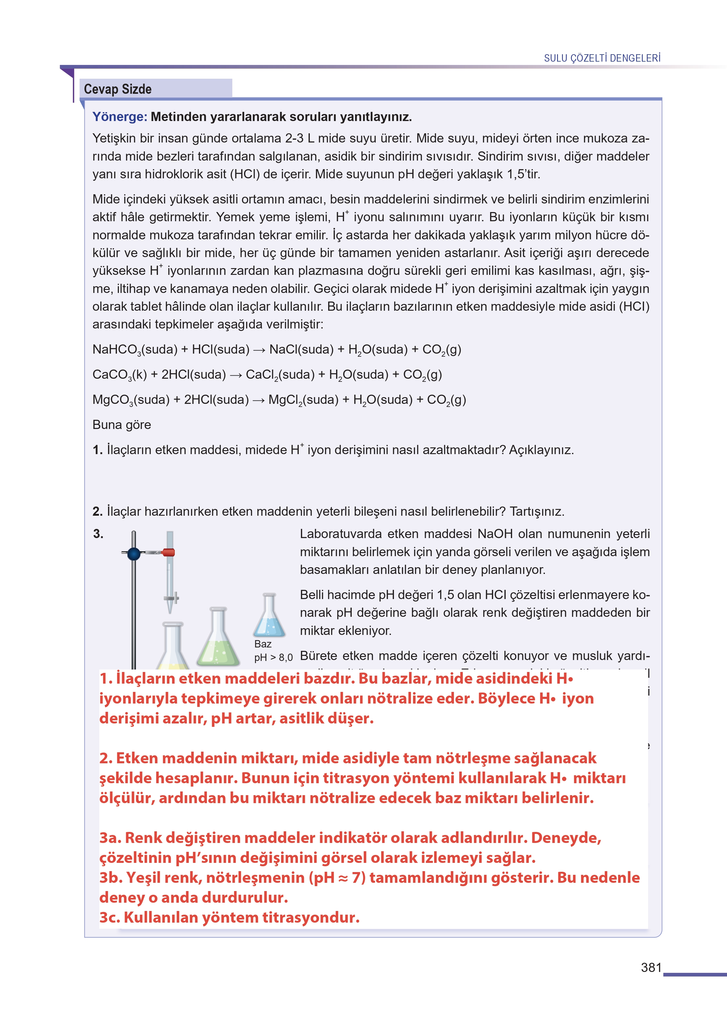 11. Sınıf Meb Yayınları Fen Lisesi Kimya Ders Kitabı Sayfa 381 Cevapları 11. Sınıf Meb Yayınları Fen Lisesi Kimya Ders Kitabı Sayfa 381 Cevapları