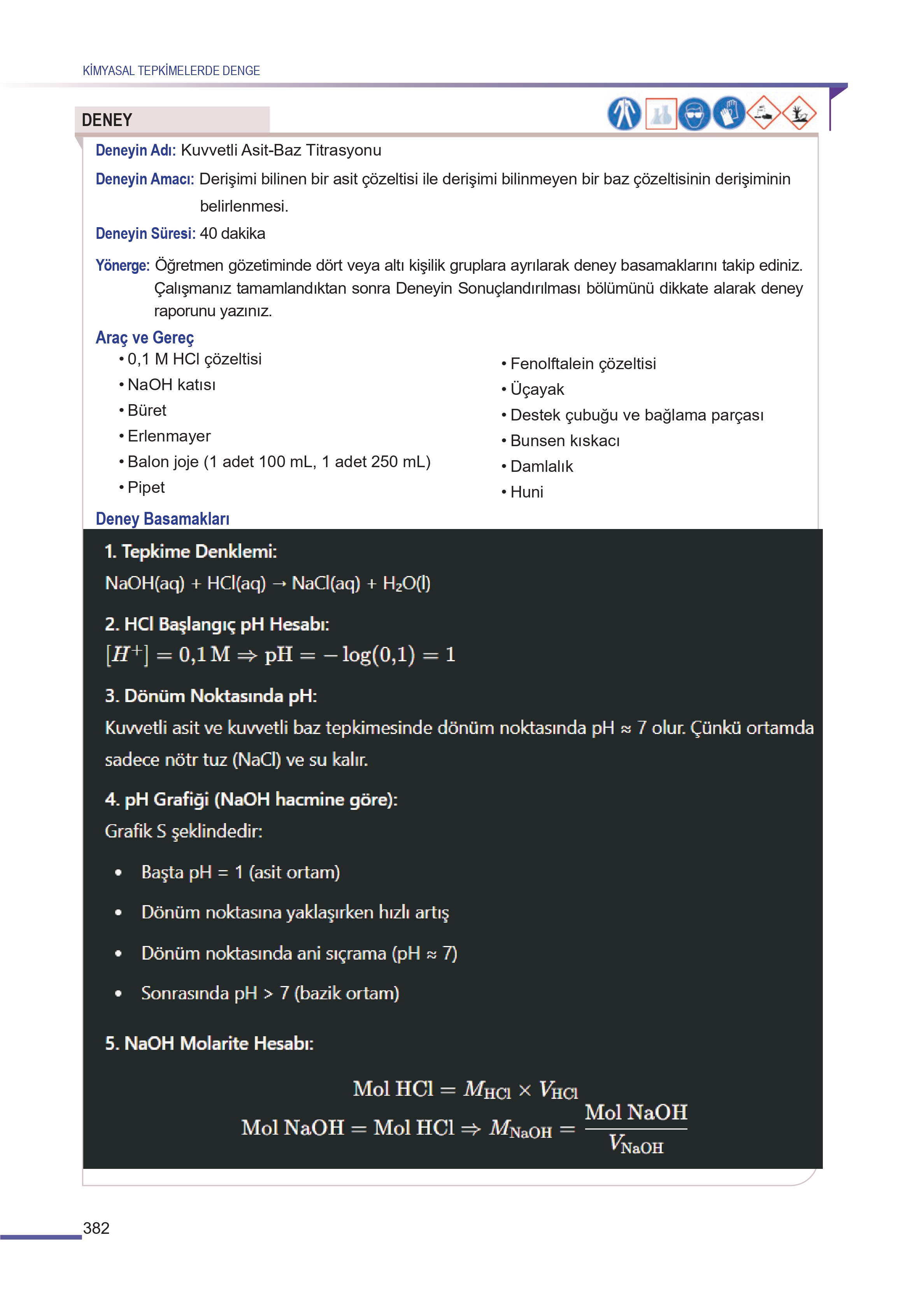 11. Sınıf Meb Yayınları Fen Lisesi Kimya Ders Kitabı Sayfa 382 Cevapları
