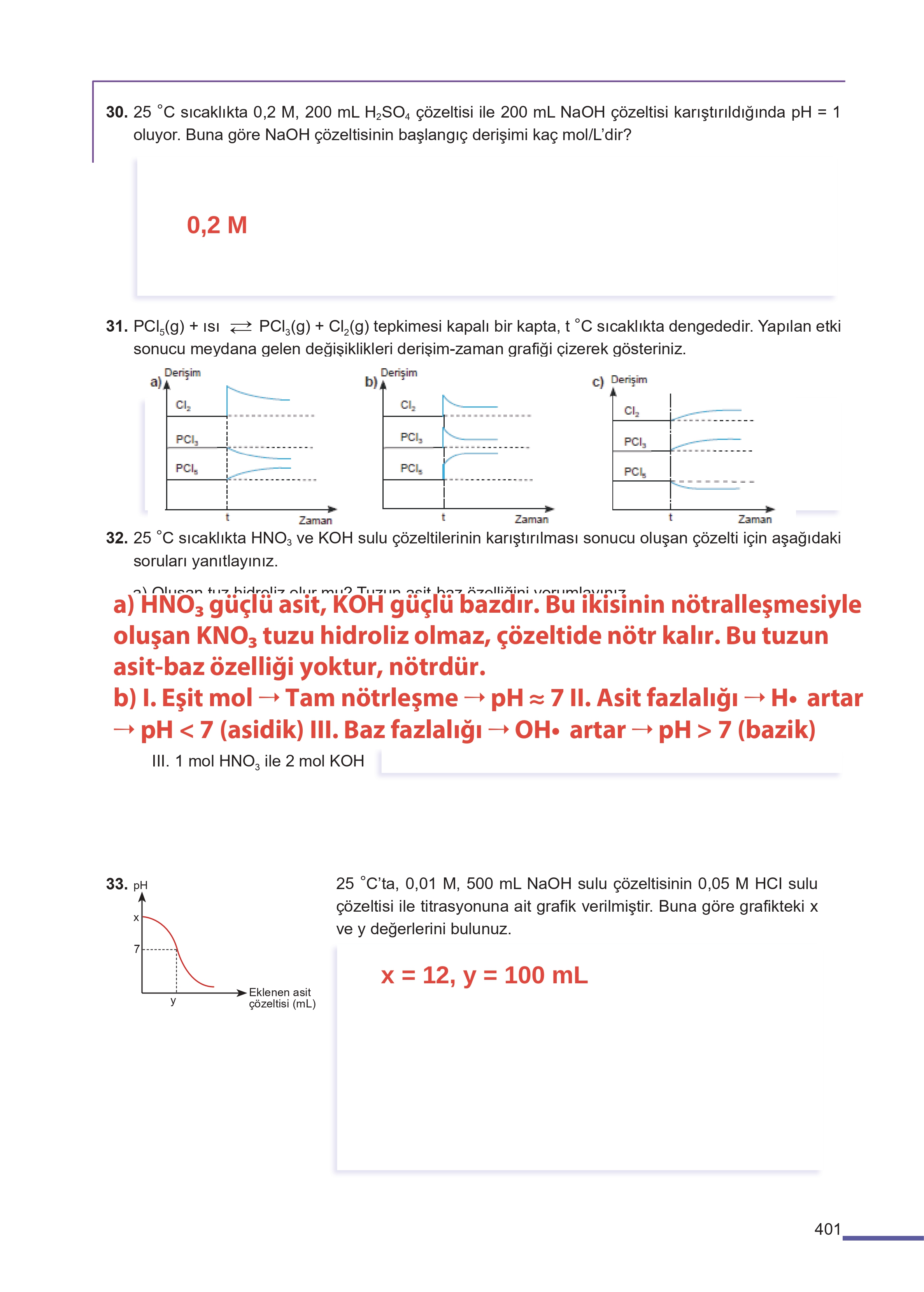 11. Sınıf Meb Yayınları Fen Lisesi Kimya Ders Kitabı Sayfa 401 Cevapları 11. Sınıf Meb Yayınları Fen Lisesi Kimya Ders Kitabı Sayfa 401 Cevapları
