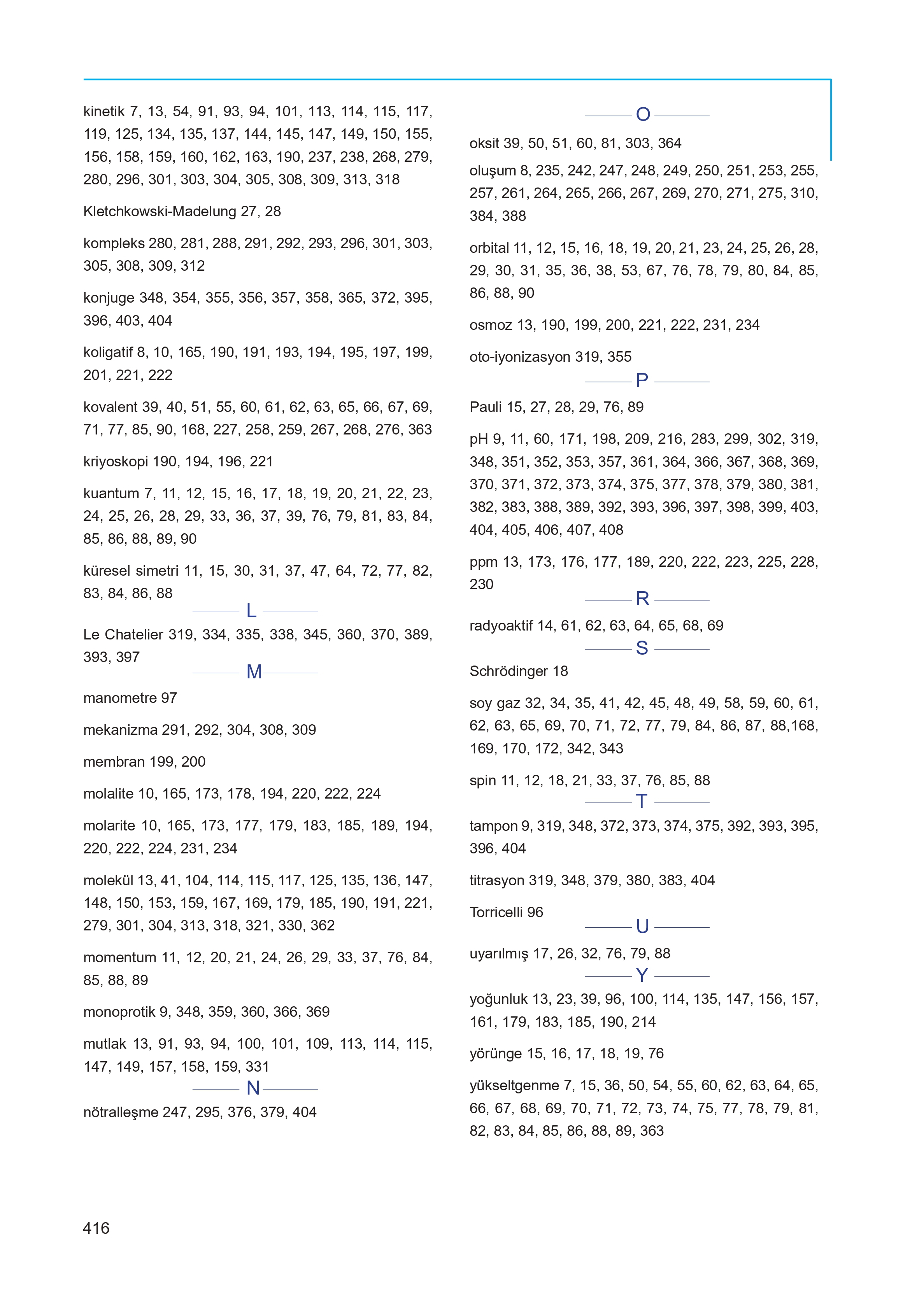 11. Sınıf Meb Yayınları Fen Lisesi Kimya Ders Kitabı Sayfa 416 Cevapları
