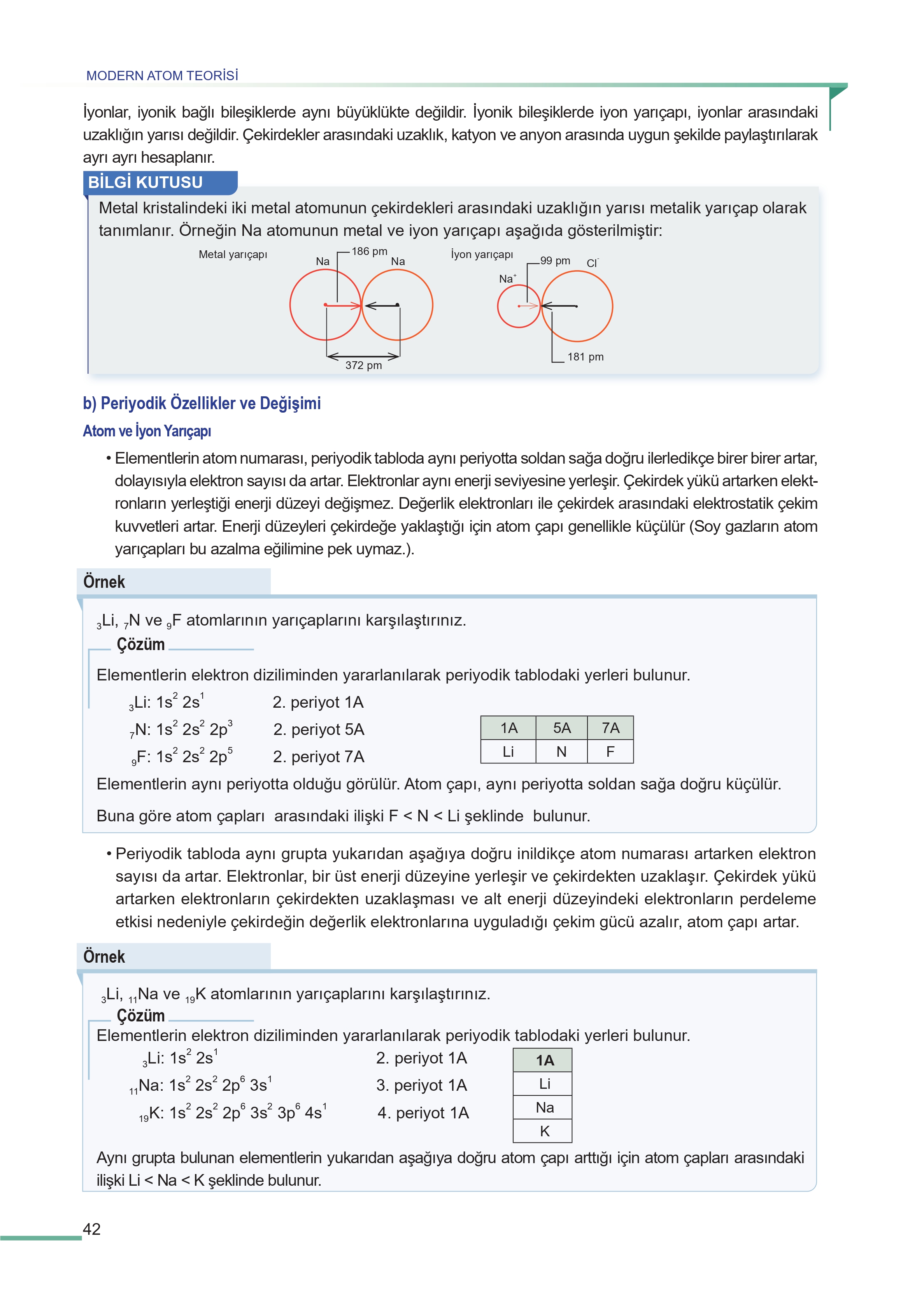 11. Sınıf Meb Yayınları Fen Lisesi Kimya Ders Kitabı Sayfa 42 Cevapları