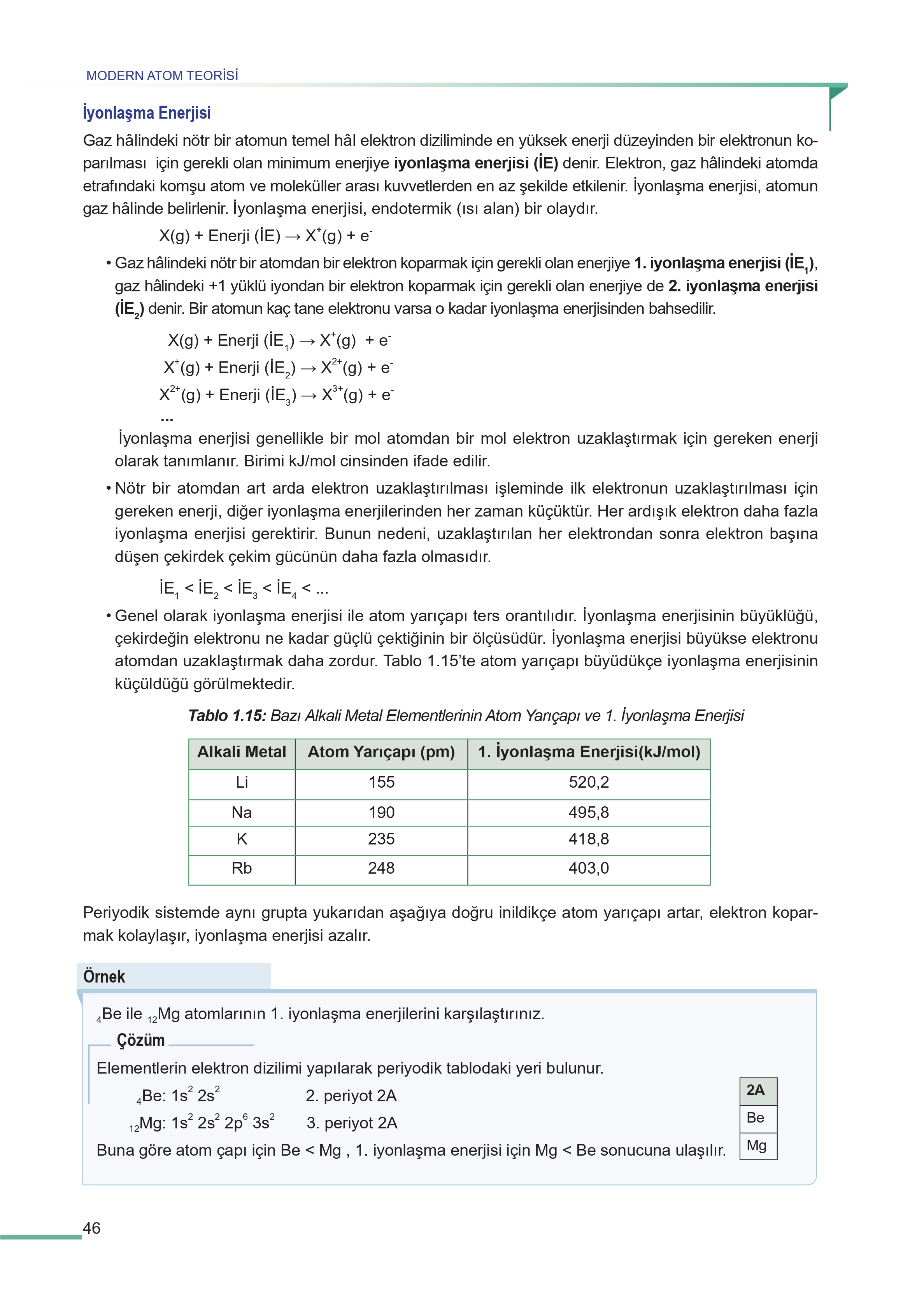 11. Sınıf Meb Yayınları Fen Lisesi Kimya Ders Kitabı Sayfa 46 Cevapları 11. Sınıf Meb Yayınları Fen Lisesi Kimya Ders Kitabı Sayfa 46 Cevapları