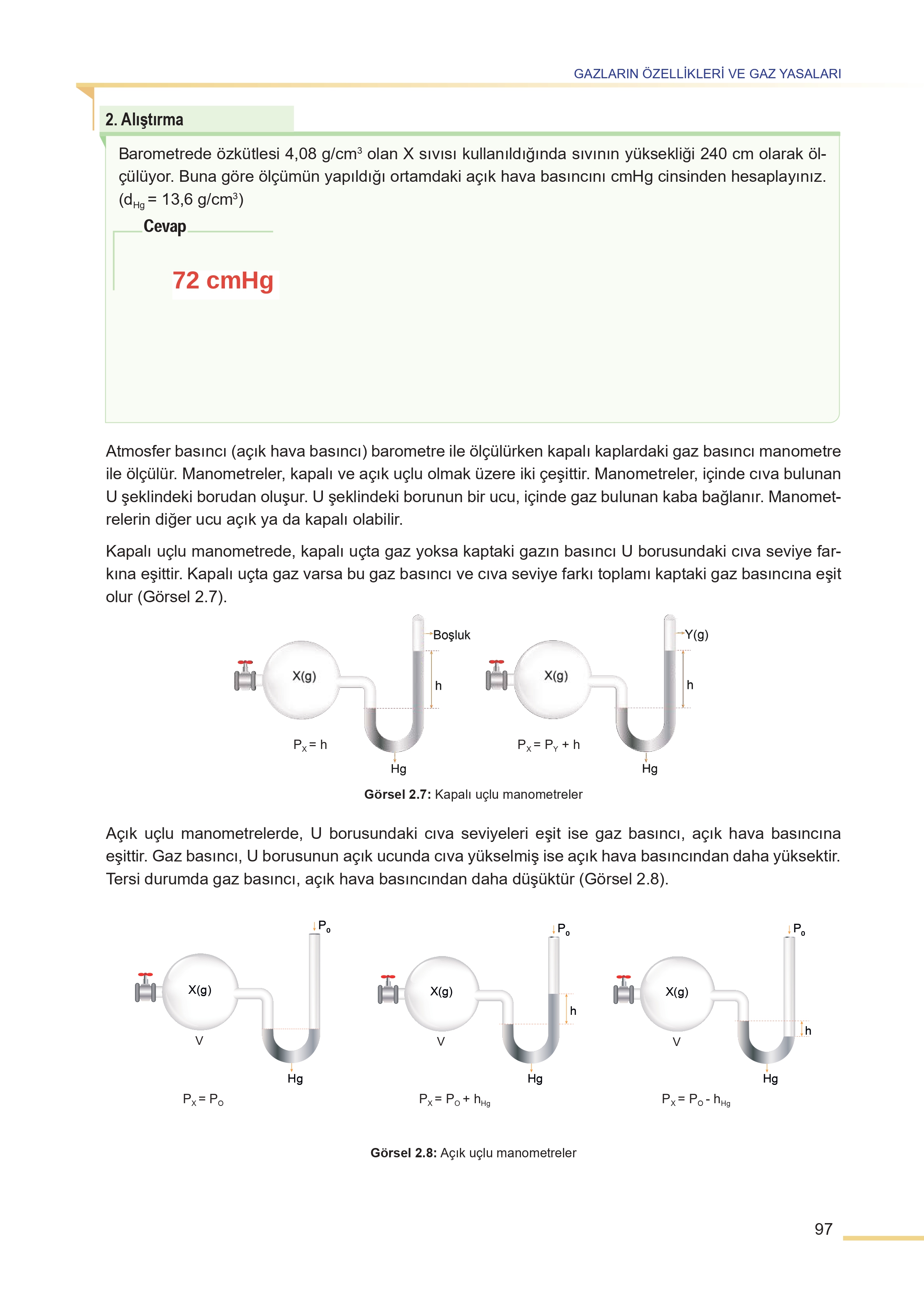 11. Sınıf Meb Yayınları Fen Lisesi Kimya Ders Kitabı Sayfa 97 Cevapları 11. Sınıf Meb Yayınları Fen Lisesi Kimya Ders Kitabı Sayfa 97 Cevapları