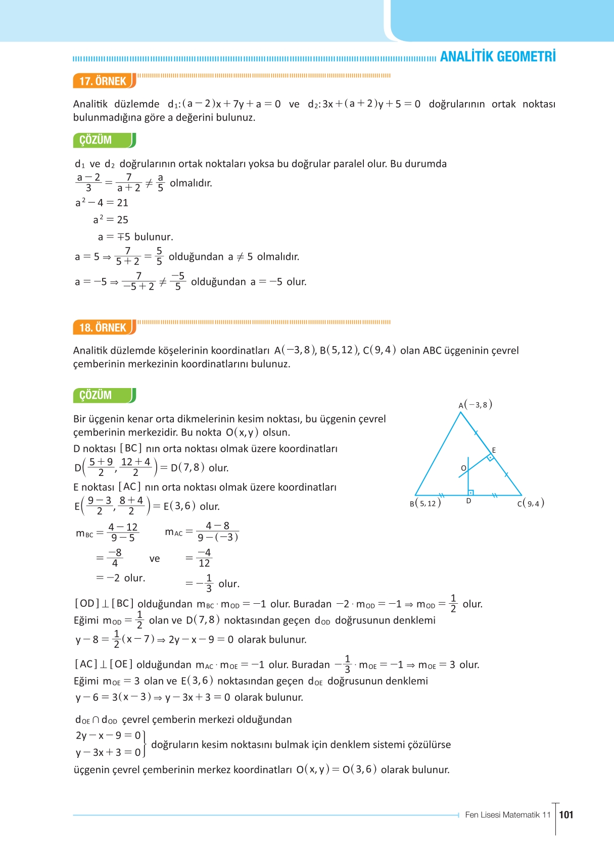 11. Sınıf Meb Yayınları Fen Lisesi Matematik Ders Kitabı Sayfa 101 Cevapları