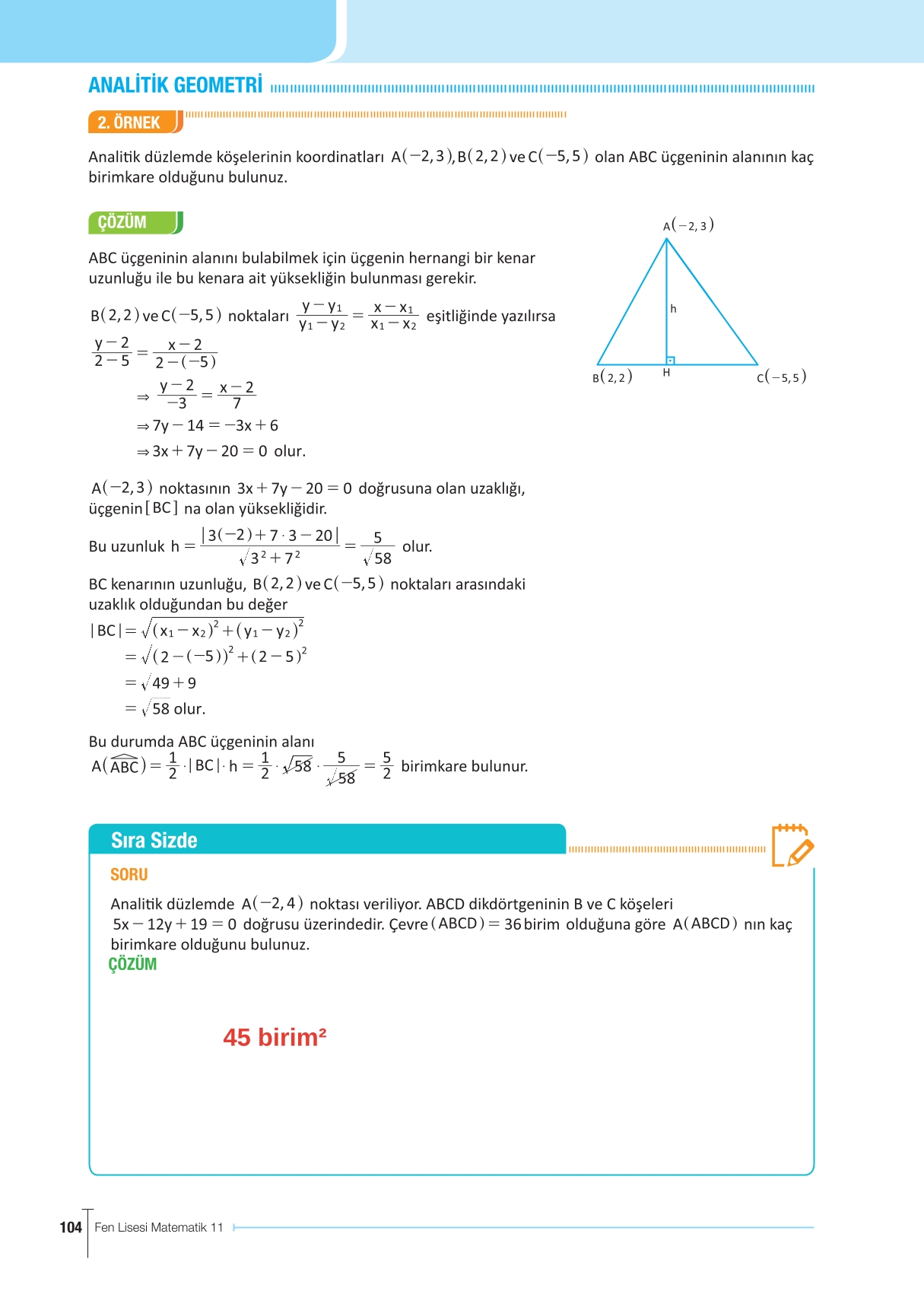 11. Sınıf Meb Yayınları Fen Lisesi Matematik Ders Kitabı Sayfa 104 Cevapları
