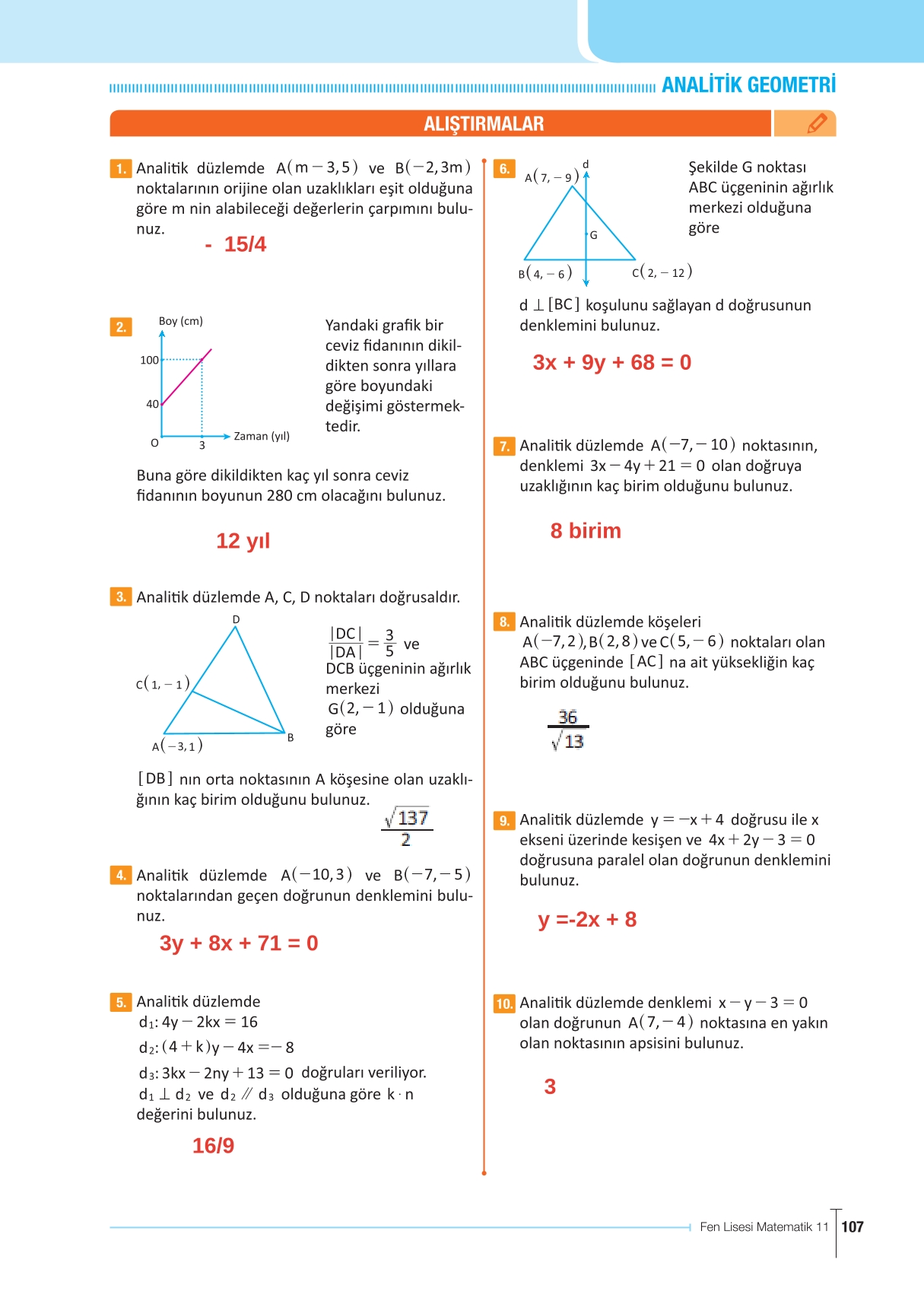 11. Sınıf Meb Yayınları Fen Lisesi Matematik Ders Kitabı Sayfa 107 Cevapları 11. Sınıf Meb Yayınları Fen Lisesi Matematik Ders Kitabı Sayfa 107 Cevapları