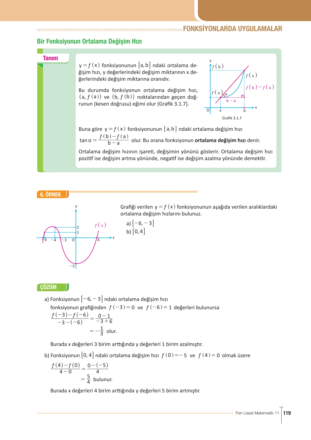 11. Sınıf Meb Yayınları Fen Lisesi Matematik Ders Kitabı Sayfa 119 Cevapları