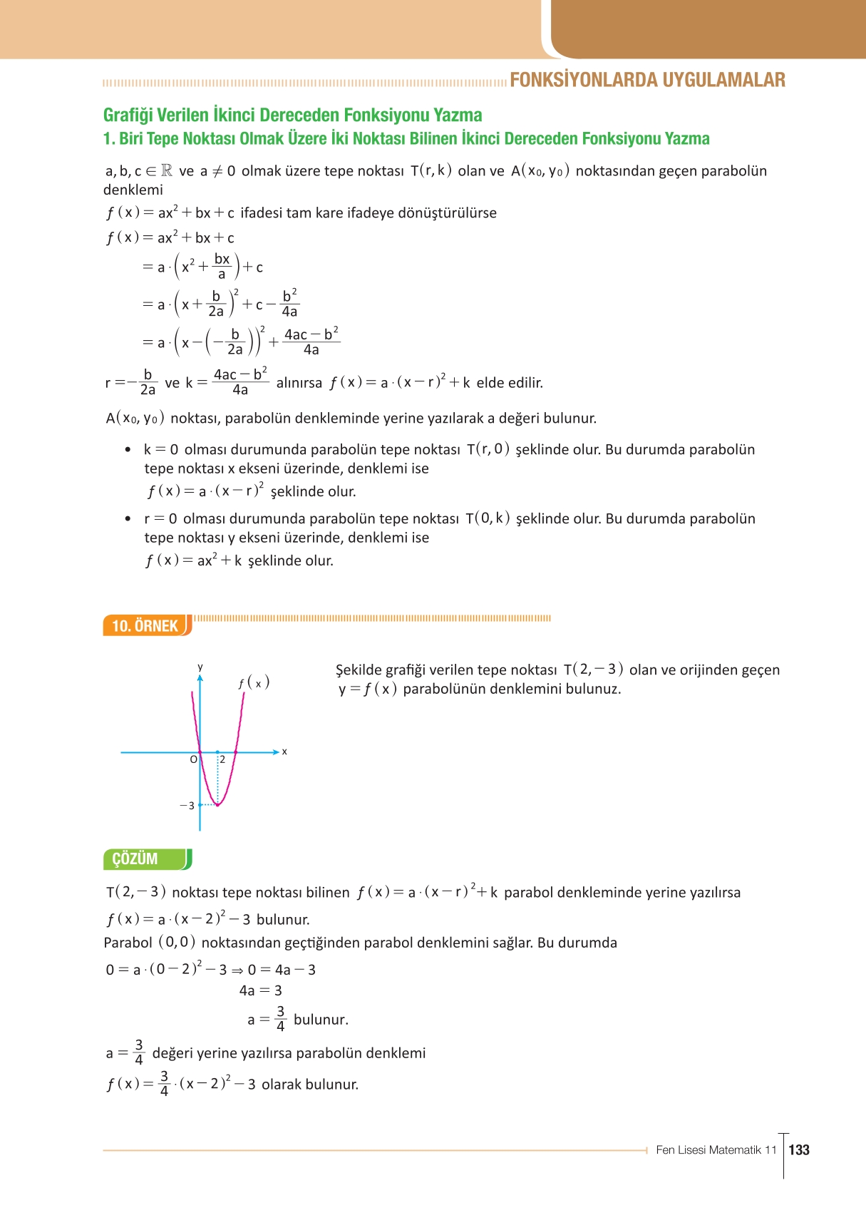 11. Sınıf Meb Yayınları Fen Lisesi Matematik Ders Kitabı Sayfa 133 Cevapları 11. Sınıf Meb Yayınları Fen Lisesi Matematik Ders Kitabı Sayfa 133 Cevapları