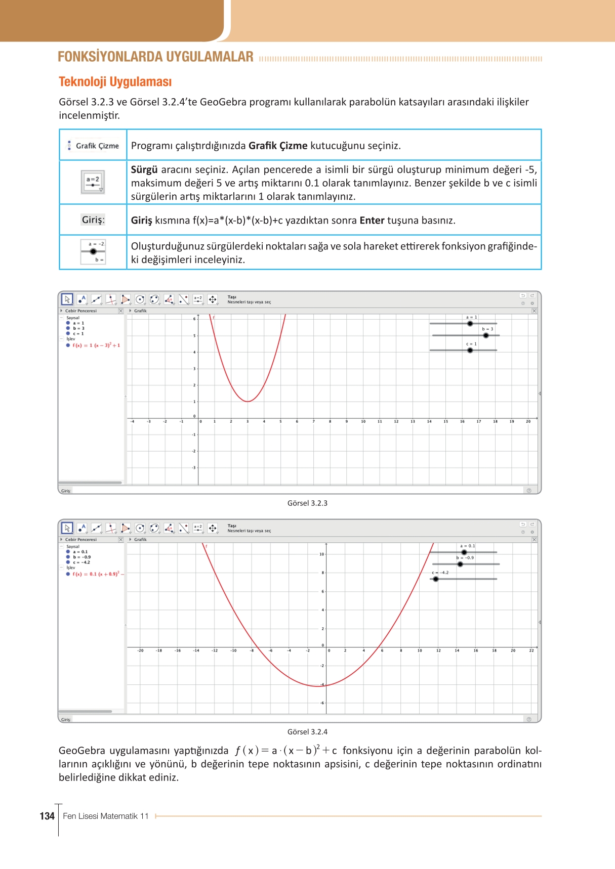 11. Sınıf Meb Yayınları Fen Lisesi Matematik Ders Kitabı Sayfa 134 Cevapları