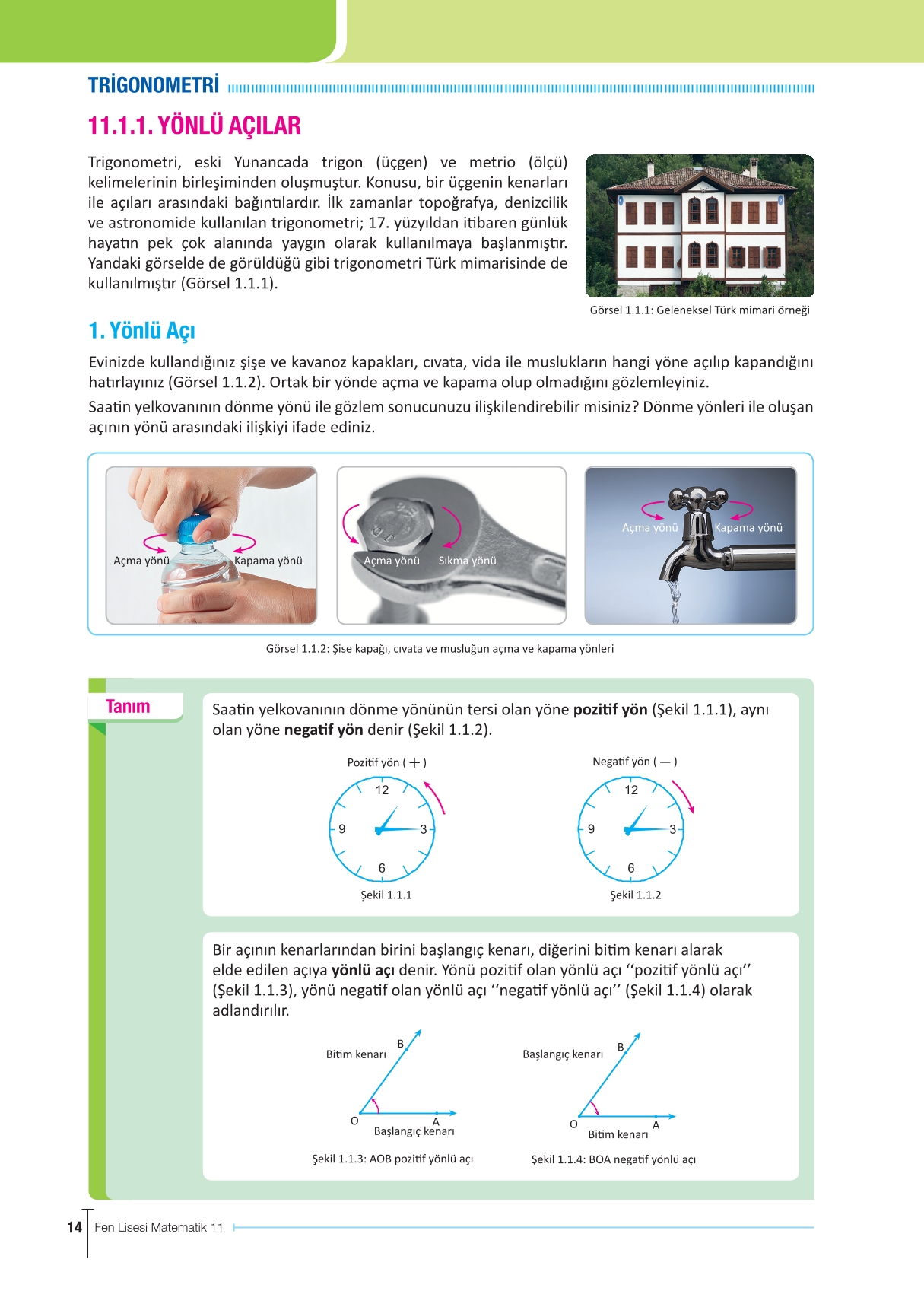 11. Sınıf Meb Yayınları Fen Lisesi Matematik Ders Kitabı Sayfa 14 Cevapları