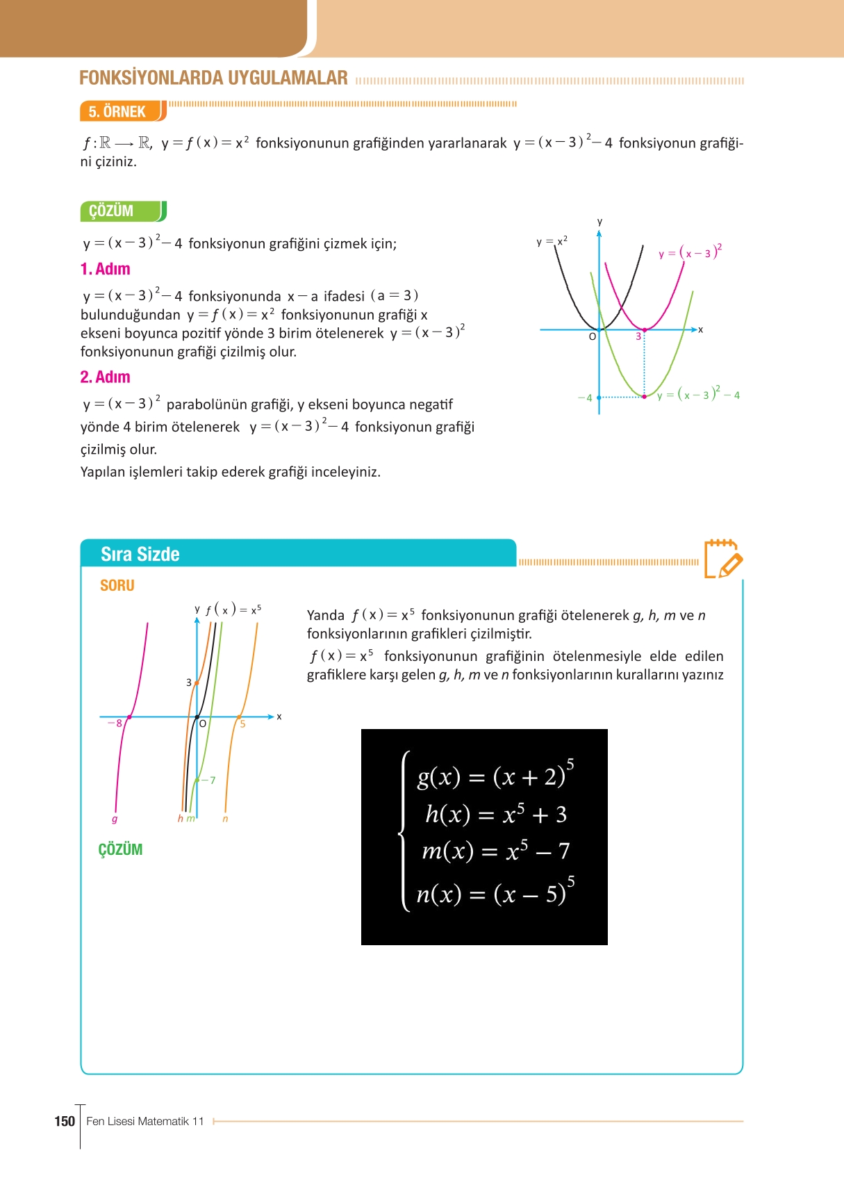 11. Sınıf Meb Yayınları Fen Lisesi Matematik Ders Kitabı Sayfa 150 Cevapları