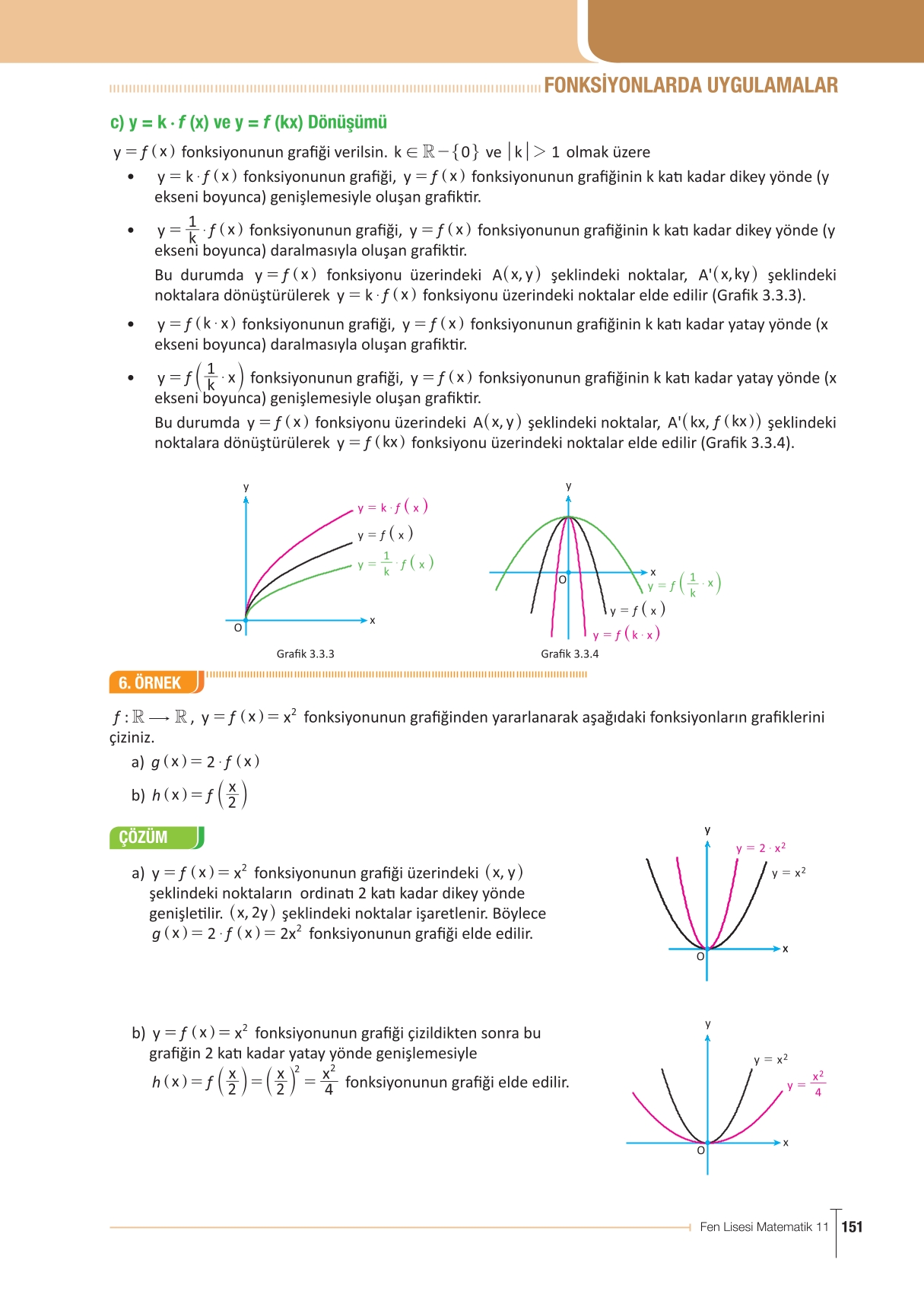 11. Sınıf Meb Yayınları Fen Lisesi Matematik Ders Kitabı Sayfa 151 Cevapları