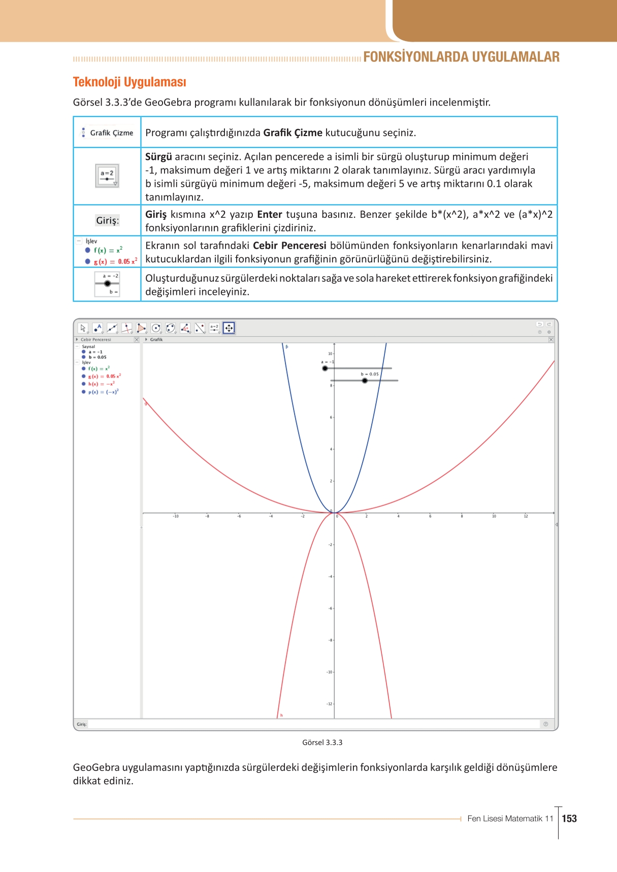 11. Sınıf Meb Yayınları Fen Lisesi Matematik Ders Kitabı Sayfa 153 Cevapları 11. Sınıf Meb Yayınları Fen Lisesi Matematik Ders Kitabı Sayfa 153 Cevapları