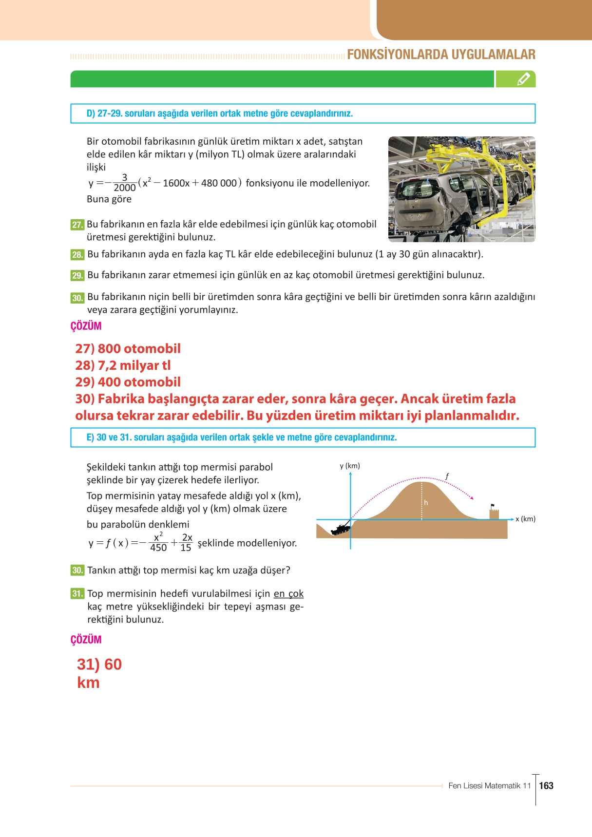 11. Sınıf Meb Yayınları Fen Lisesi Matematik Ders Kitabı Sayfa 163 Cevapları 11. Sınıf Meb Yayınları Fen Lisesi Matematik Ders Kitabı Sayfa 163 Cevapları