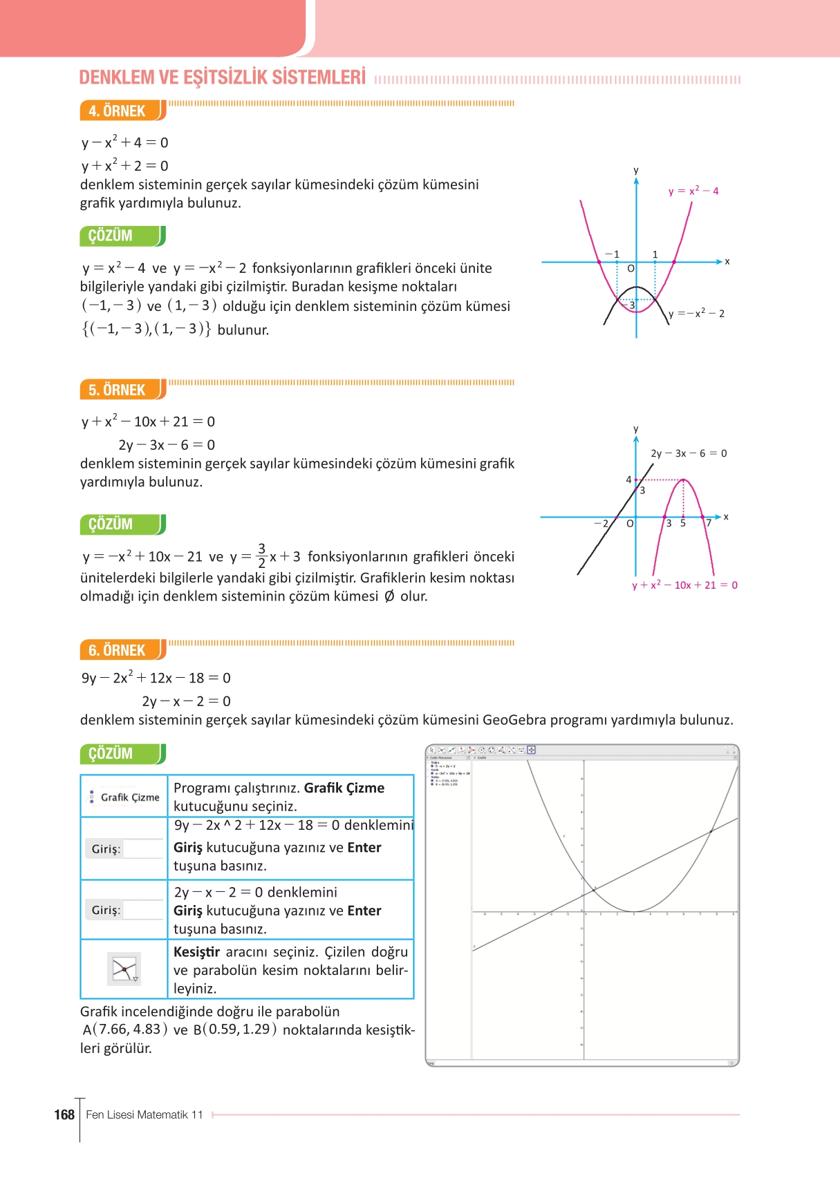 11. Sınıf Meb Yayınları Fen Lisesi Matematik Ders Kitabı Sayfa 168 Cevapları 11. Sınıf Meb Yayınları Fen Lisesi Matematik Ders Kitabı Sayfa 168 Cevapları