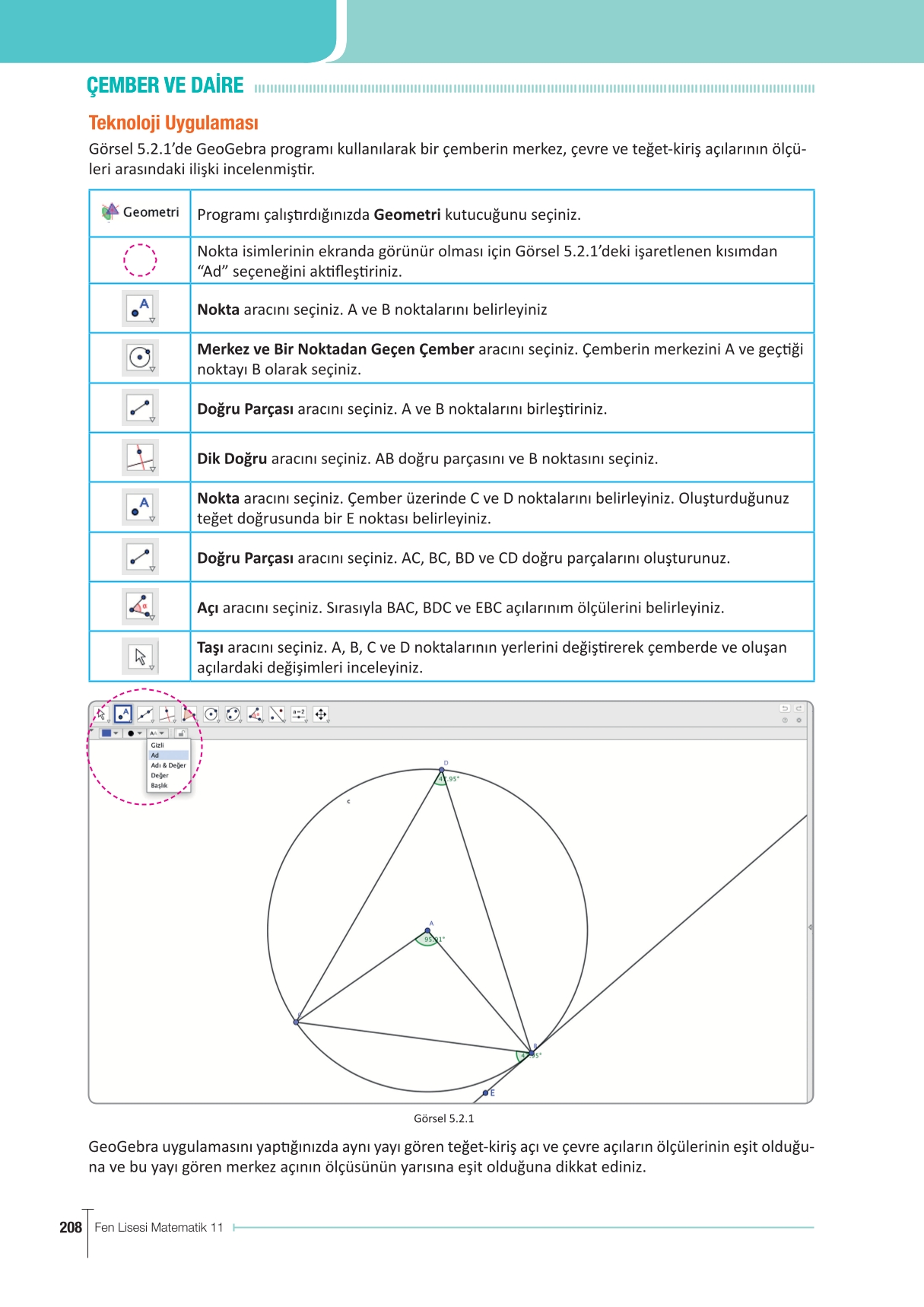 11. Sınıf Meb Yayınları Fen Lisesi Matematik Ders Kitabı Sayfa 208 Cevapları 11. Sınıf Meb Yayınları Fen Lisesi Matematik Ders Kitabı Sayfa 208 Cevapları