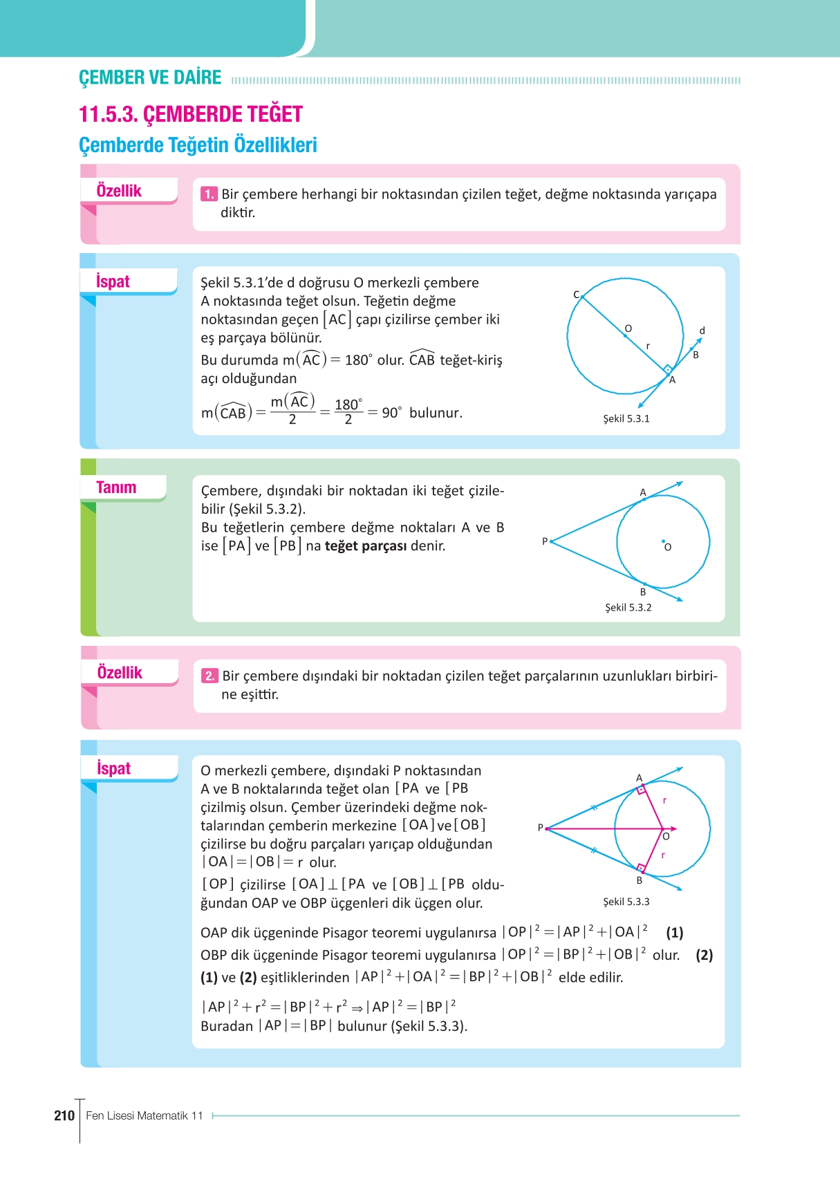 11. Sınıf Meb Yayınları Fen Lisesi Matematik Ders Kitabı Sayfa 210 Cevapları
