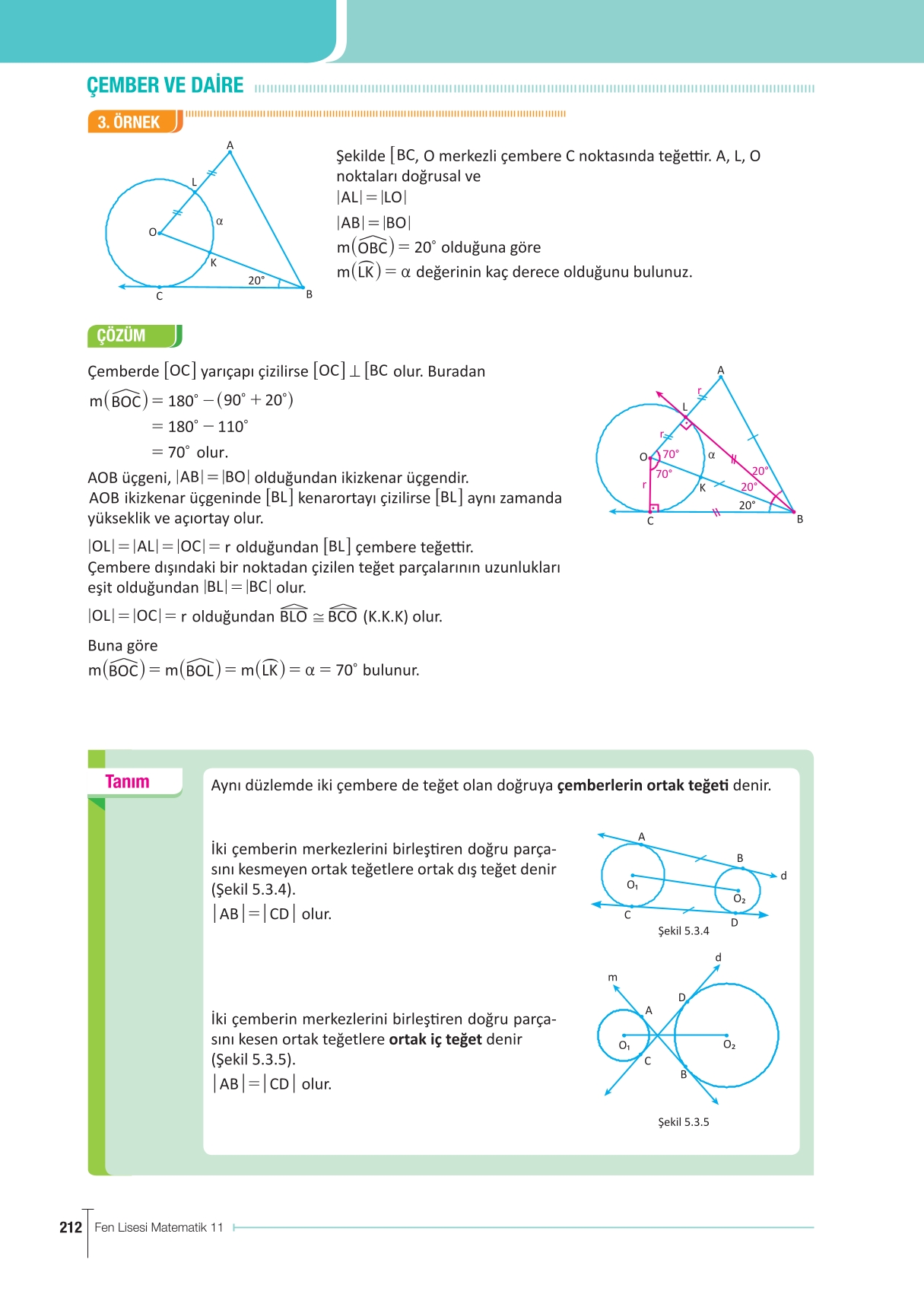 11. Sınıf Meb Yayınları Fen Lisesi Matematik Ders Kitabı Sayfa 212 Cevapları