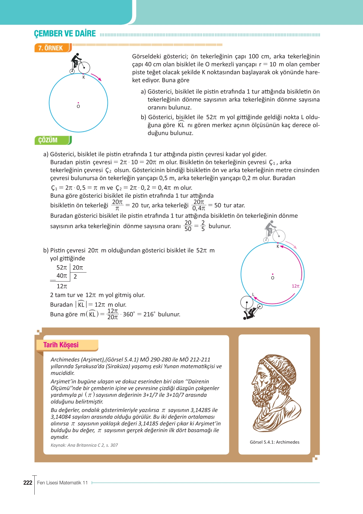 11. Sınıf Meb Yayınları Fen Lisesi Matematik Ders Kitabı Sayfa 222 Cevapları