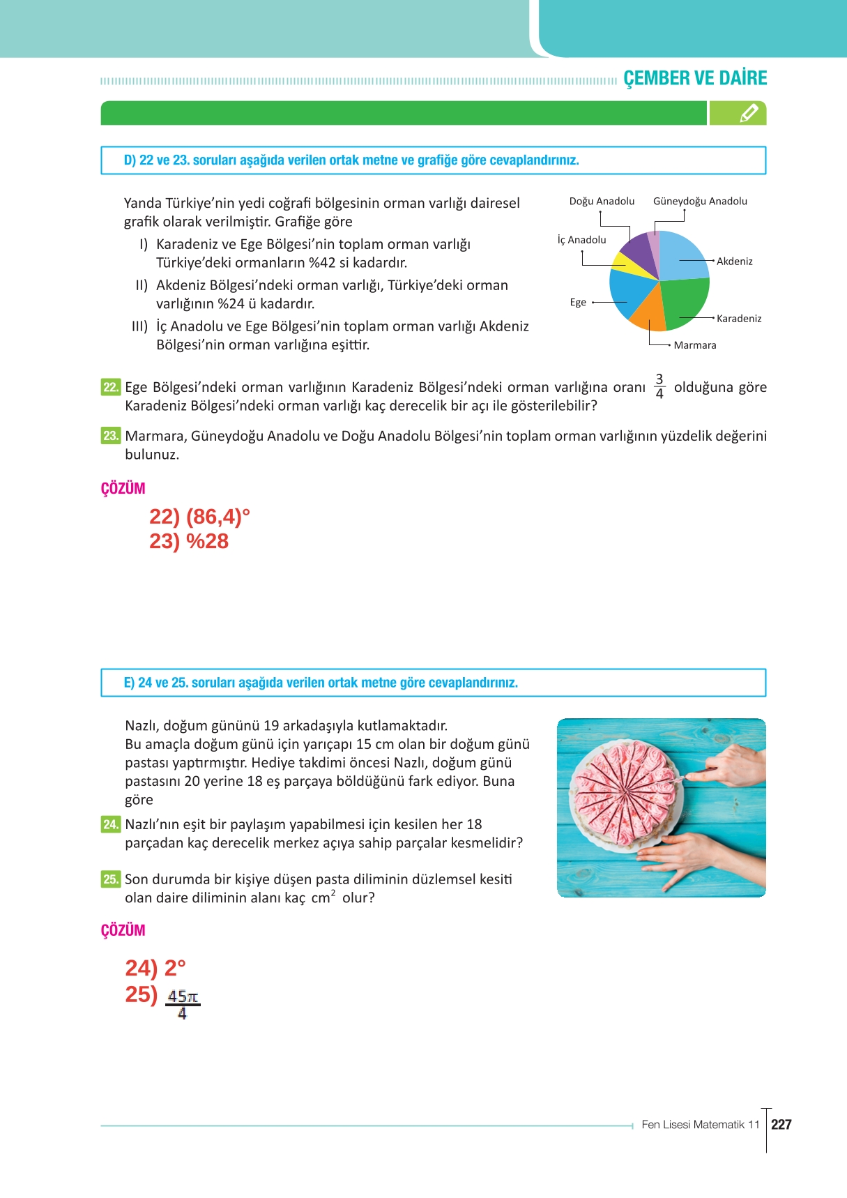 11. Sınıf Meb Yayınları Fen Lisesi Matematik Ders Kitabı Sayfa 227 Cevapları