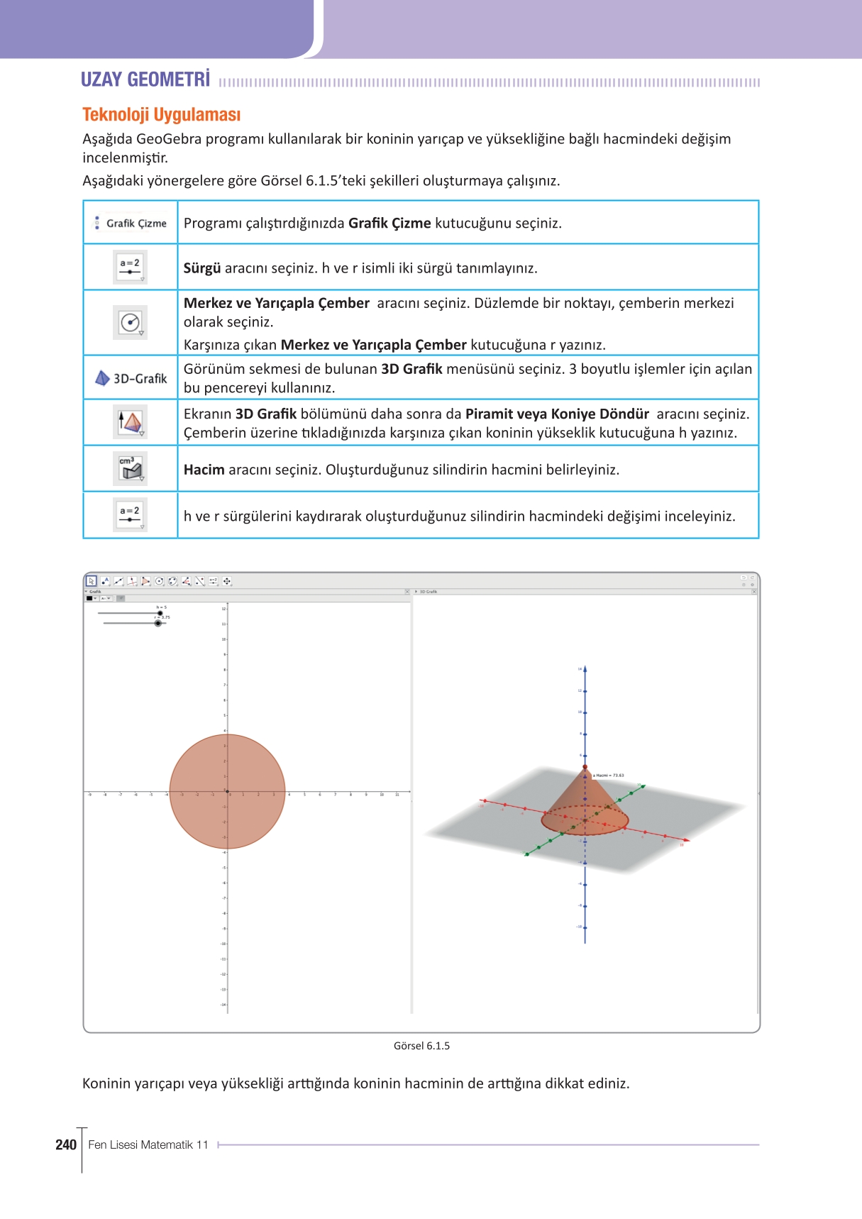 11. Sınıf Meb Yayınları Fen Lisesi Matematik Ders Kitabı Sayfa 240 Cevapları