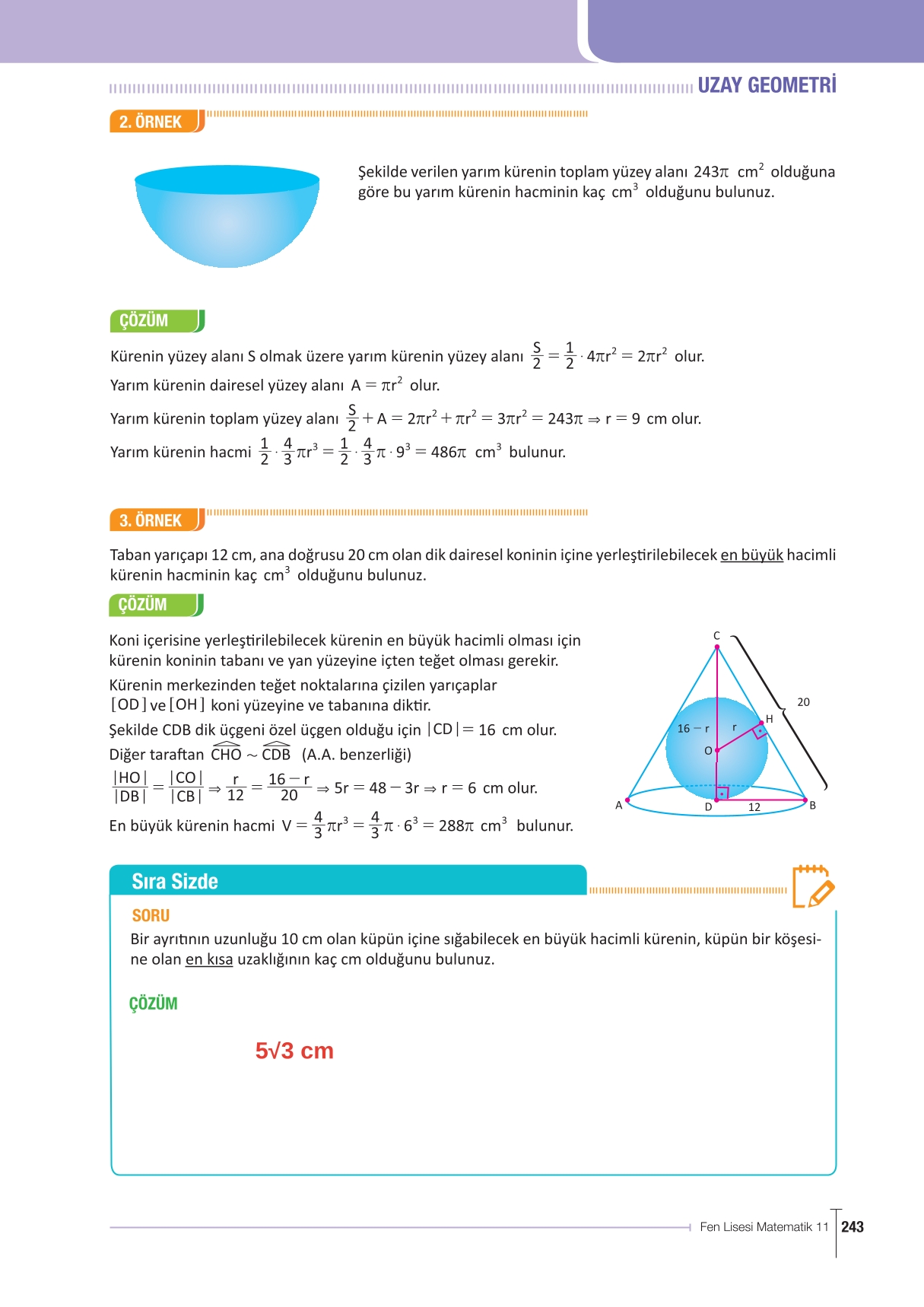 11. Sınıf Meb Yayınları Fen Lisesi Matematik Ders Kitabı Sayfa 243 Cevapları 11. Sınıf Meb Yayınları Fen Lisesi Matematik Ders Kitabı Sayfa 243 Cevapları