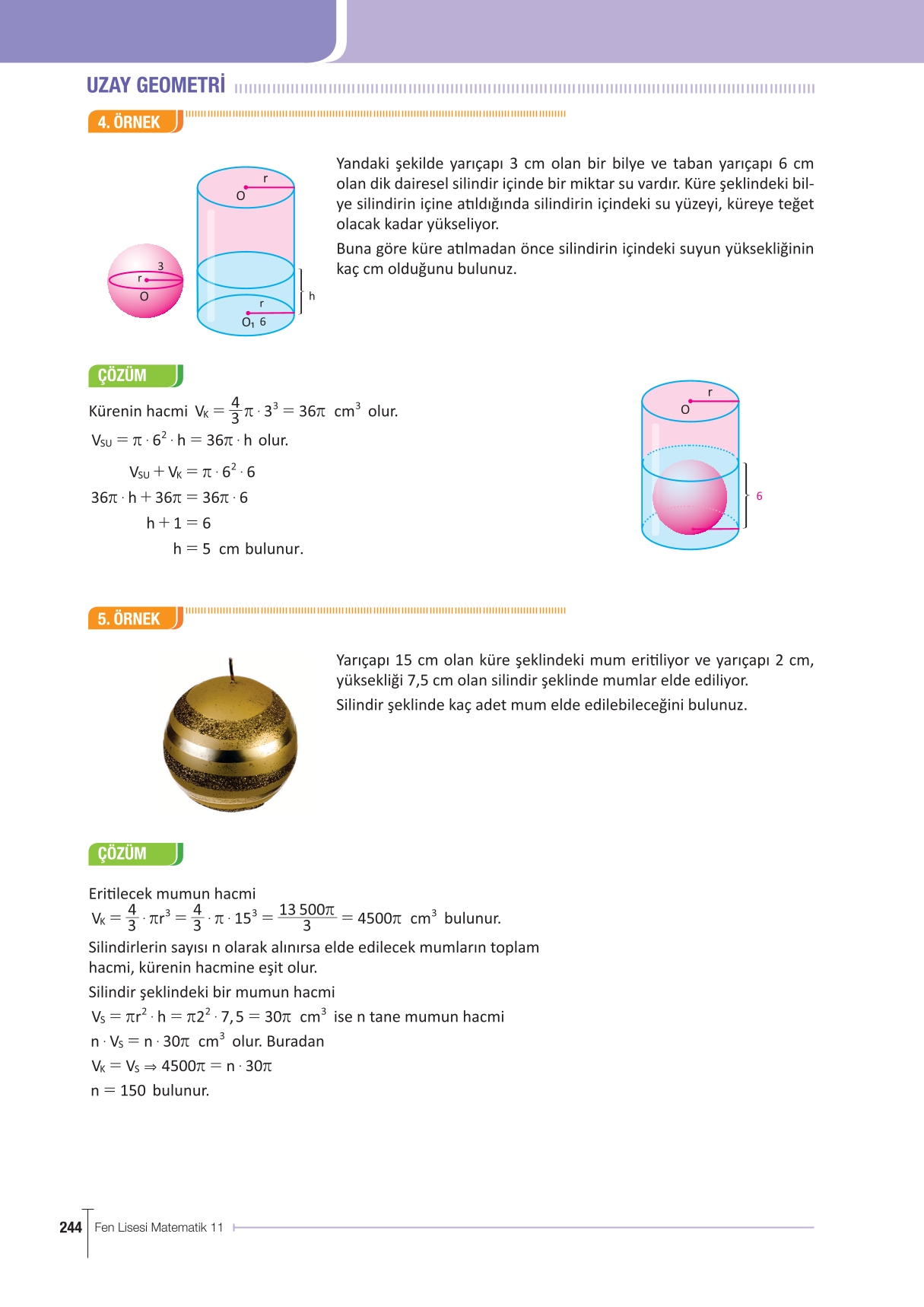 11. Sınıf Meb Yayınları Fen Lisesi Matematik Ders Kitabı Sayfa 244 Cevapları