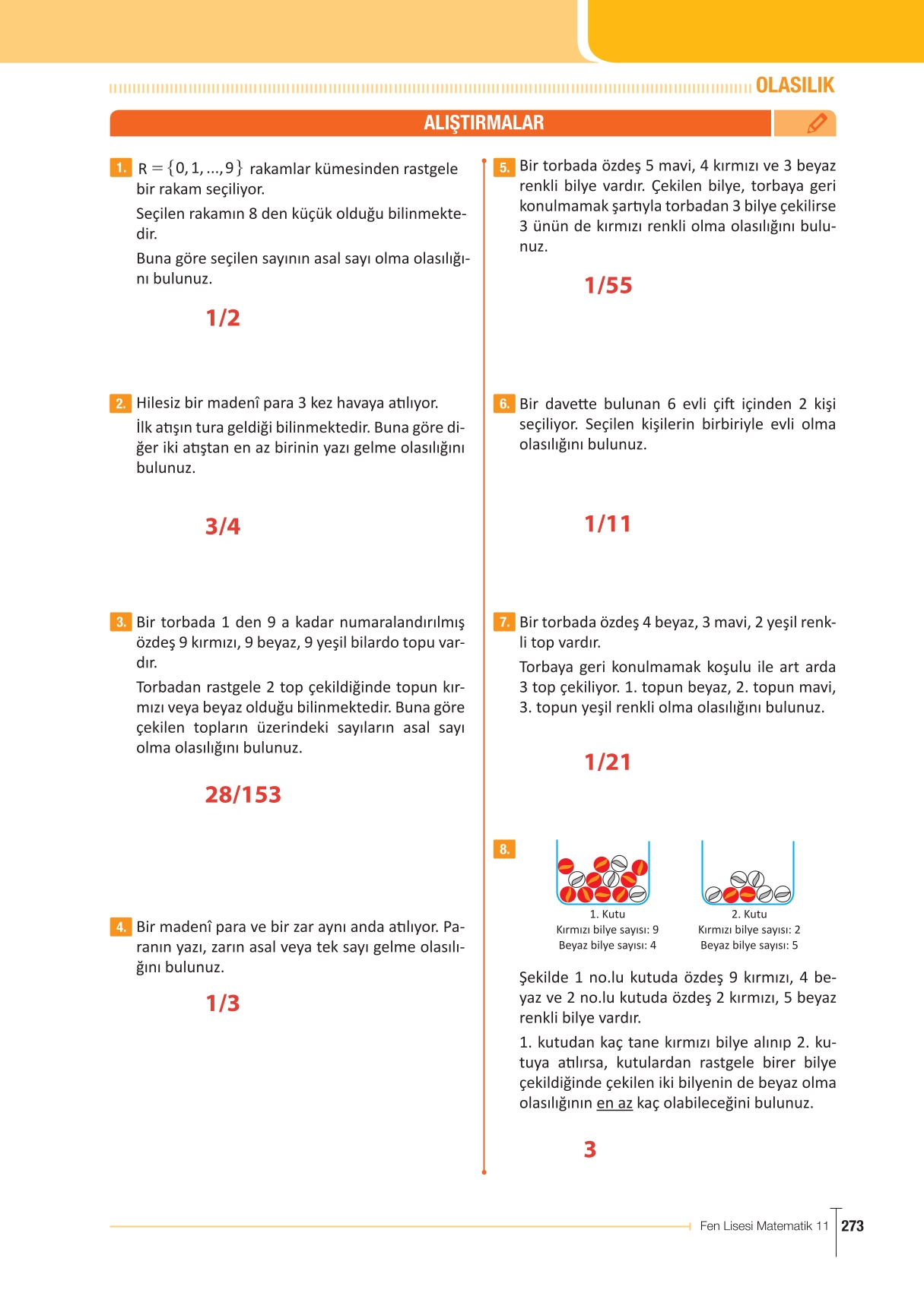 11. Sınıf Meb Yayınları Fen Lisesi Matematik Ders Kitabı Sayfa 273 Cevapları 11. Sınıf Meb Yayınları Fen Lisesi Matematik Ders Kitabı Sayfa 273 Cevapları