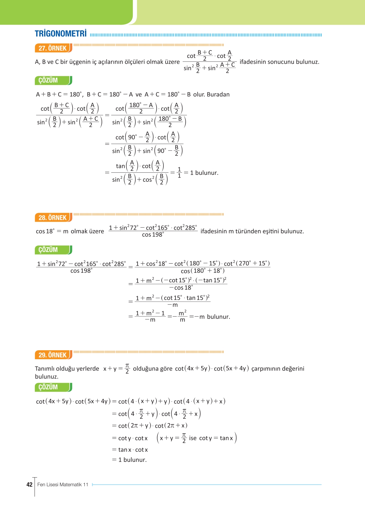 11. Sınıf Meb Yayınları Fen Lisesi Matematik Ders Kitabı Sayfa 42 Cevapları 11. Sınıf Meb Yayınları Fen Lisesi Matematik Ders Kitabı Sayfa 42 Cevapları