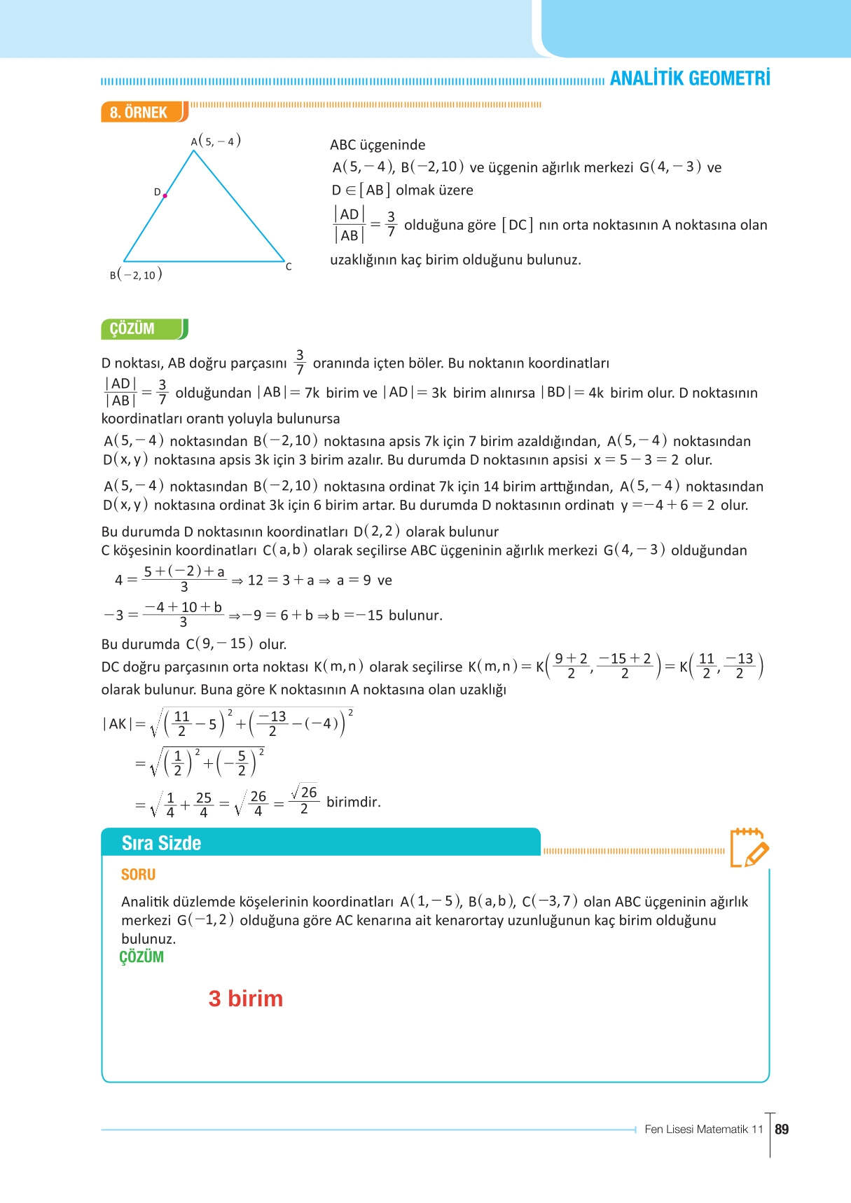 11. Sınıf Meb Yayınları Fen Lisesi Matematik Ders Kitabı Sayfa 89 Cevapları