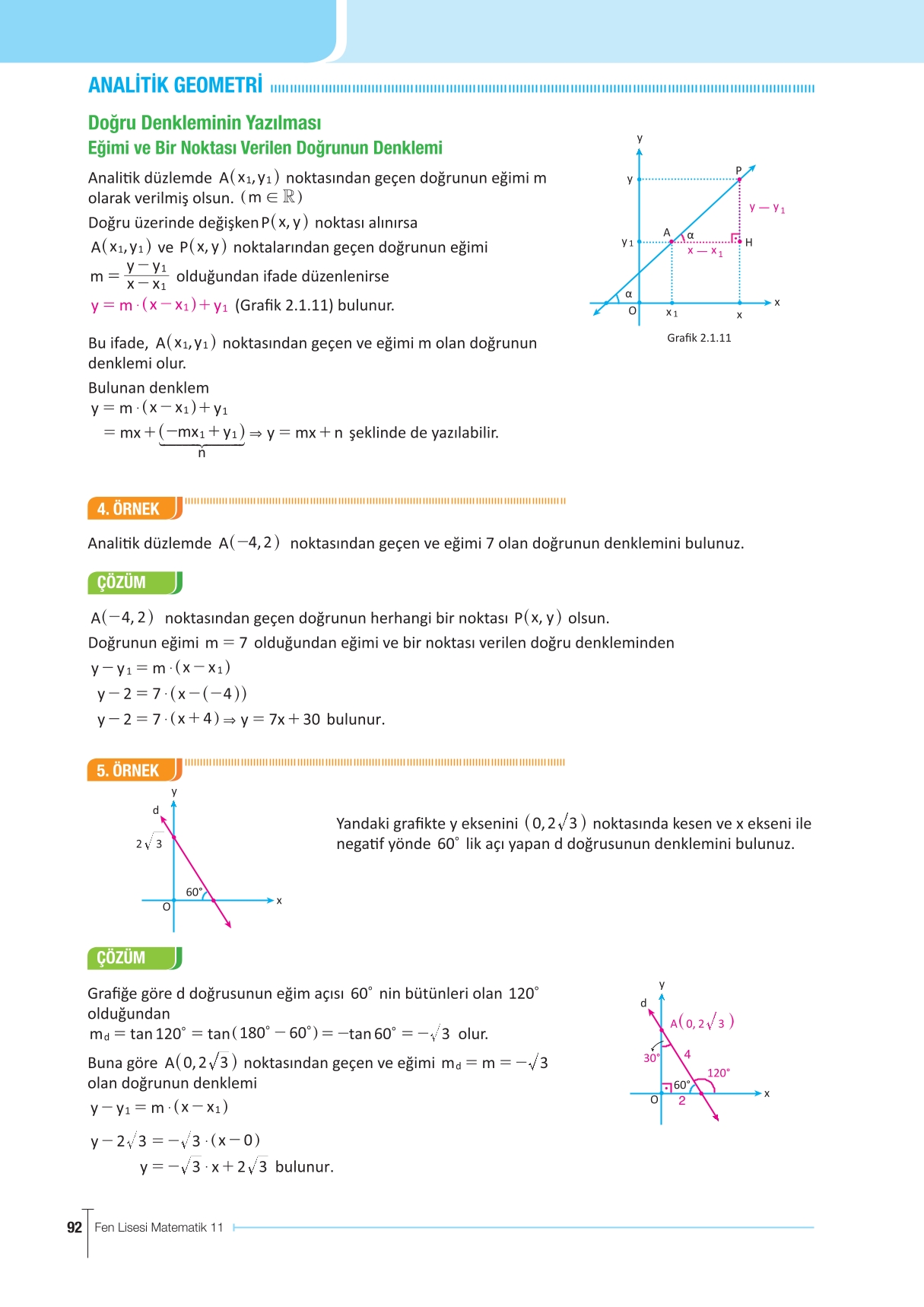 11. Sınıf Meb Yayınları Fen Lisesi Matematik Ders Kitabı Sayfa 92 Cevapları