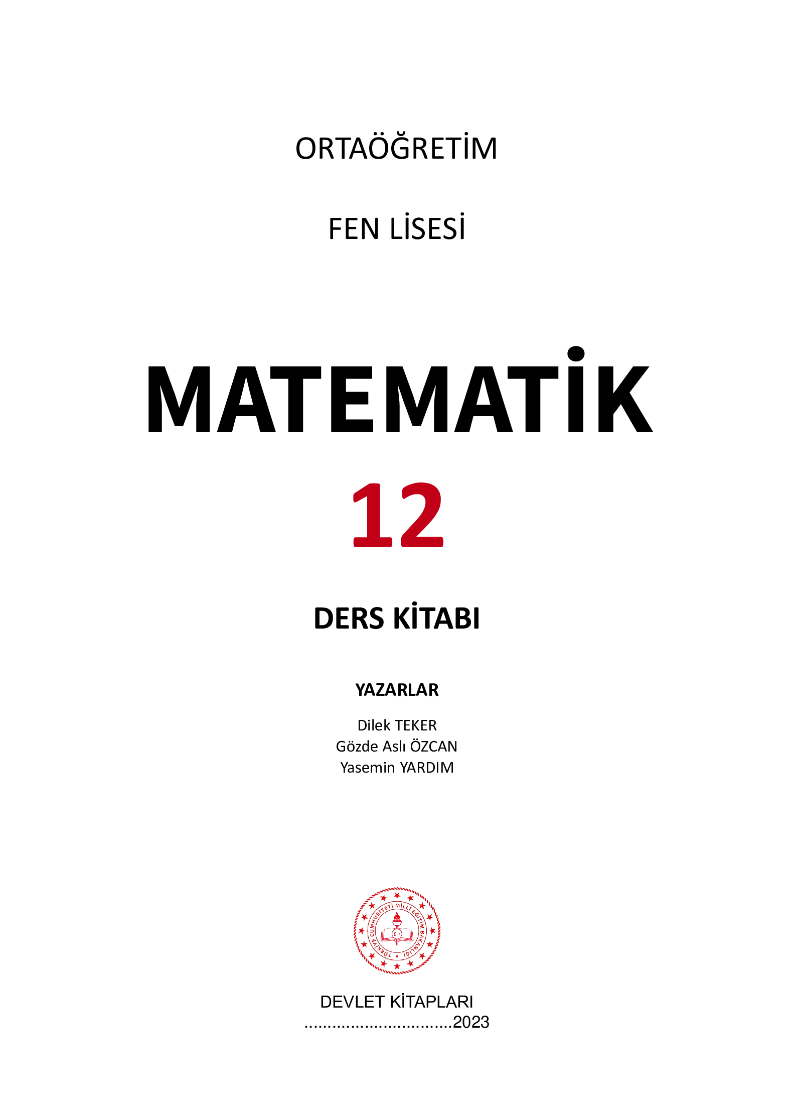 12. Sınıf Meb Yayınları Fen Lisesi Matematik Ders Kitabı Sayfa 1 Cevapları