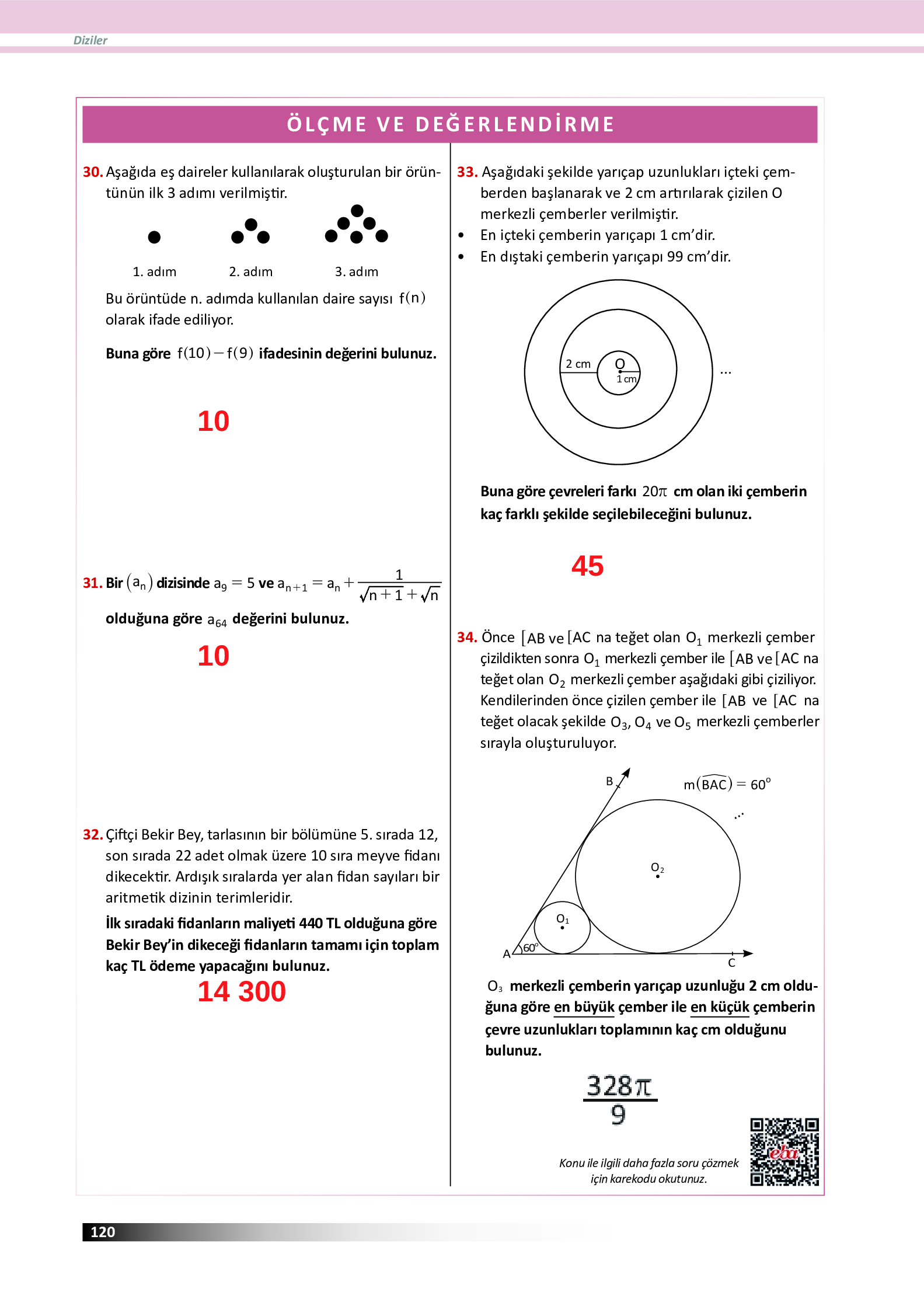 12. Sınıf Meb Yayınları Fen Lisesi Matematik Ders Kitabı Sayfa 120 Cevapları