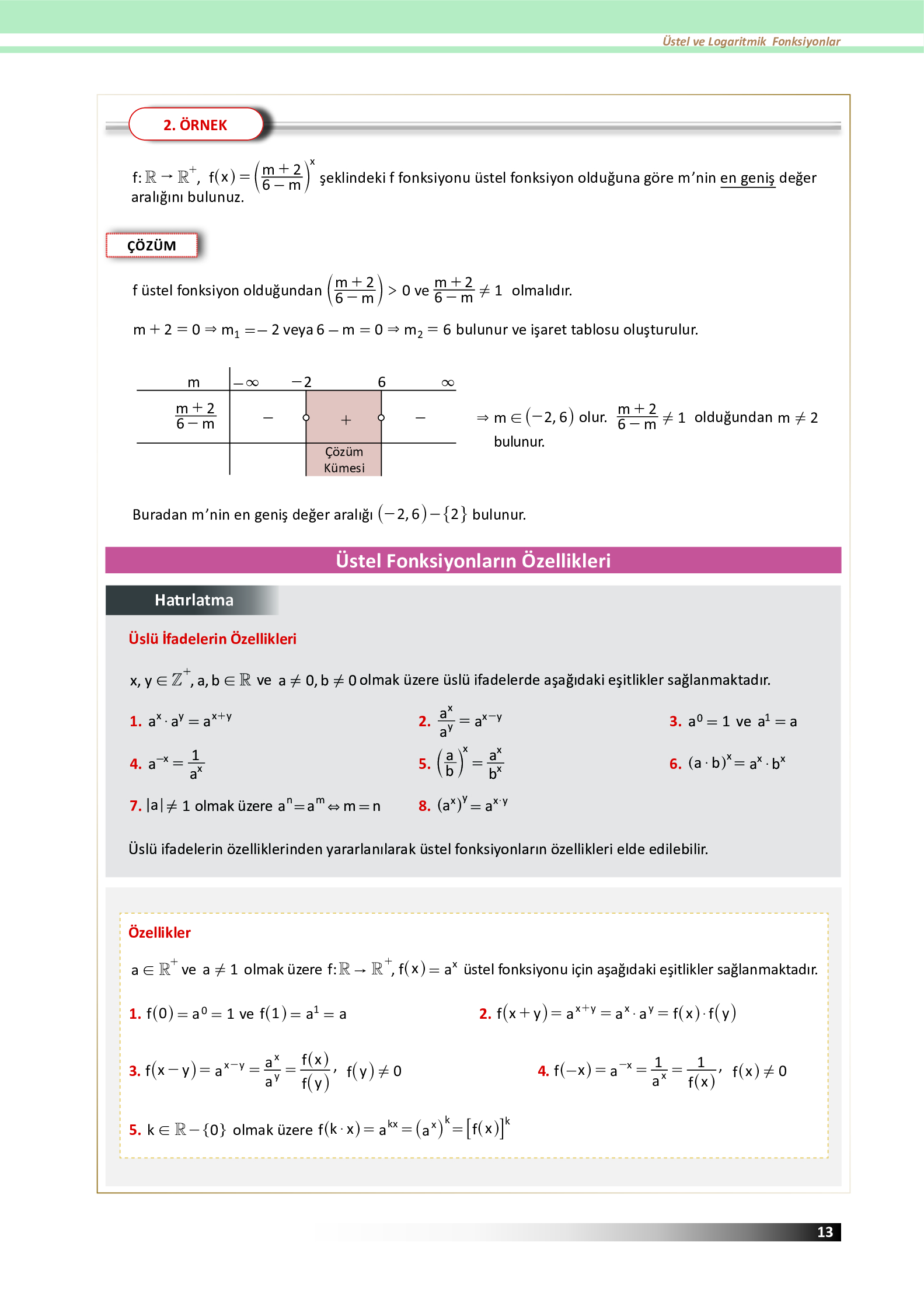 12. Sınıf Meb Yayınları Fen Lisesi Matematik Ders Kitabı Sayfa 13 Cevapları