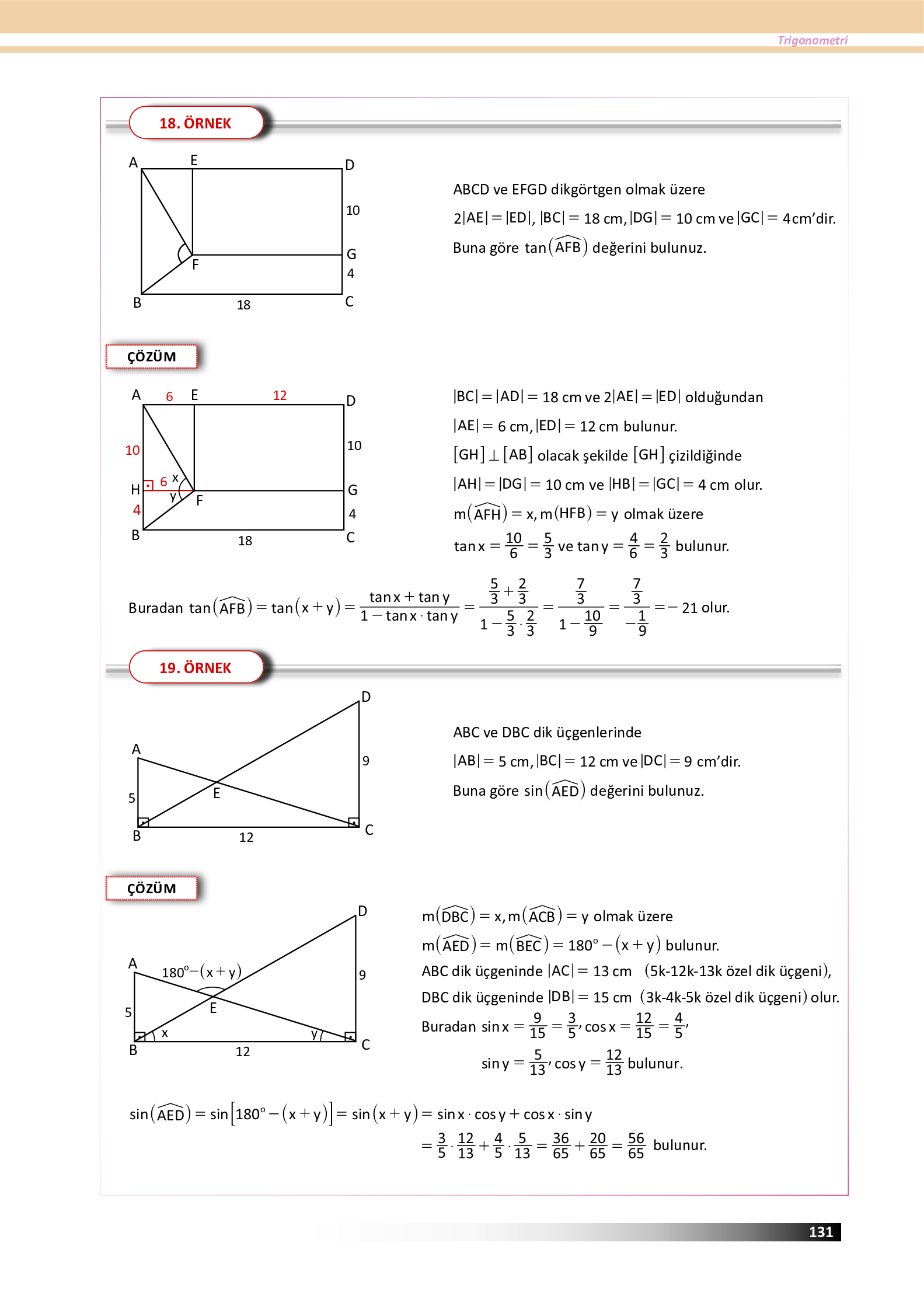 12. Sınıf Meb Yayınları Fen Lisesi Matematik Ders Kitabı Sayfa 131 Cevapları