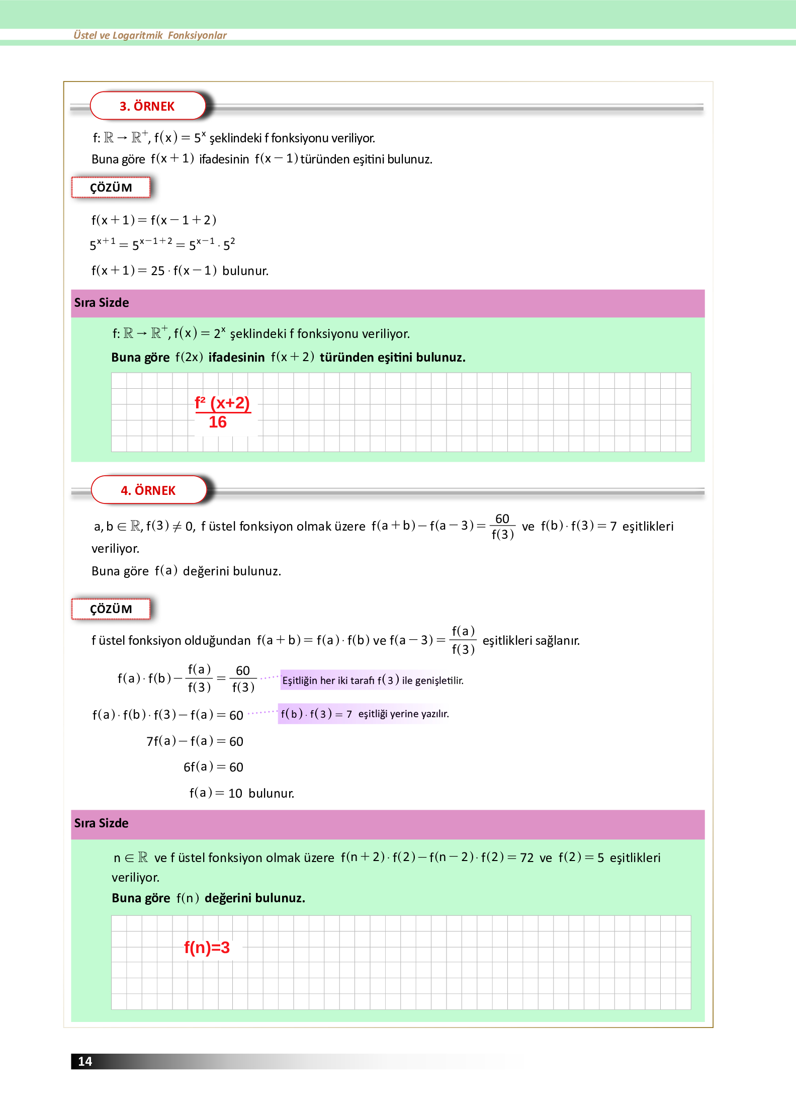 12. Sınıf Meb Yayınları Fen Lisesi Matematik Ders Kitabı Sayfa 14 Cevapları 12. Sınıf Meb Yayınları Fen Lisesi Matematik Ders Kitabı Sayfa 14 Cevapları