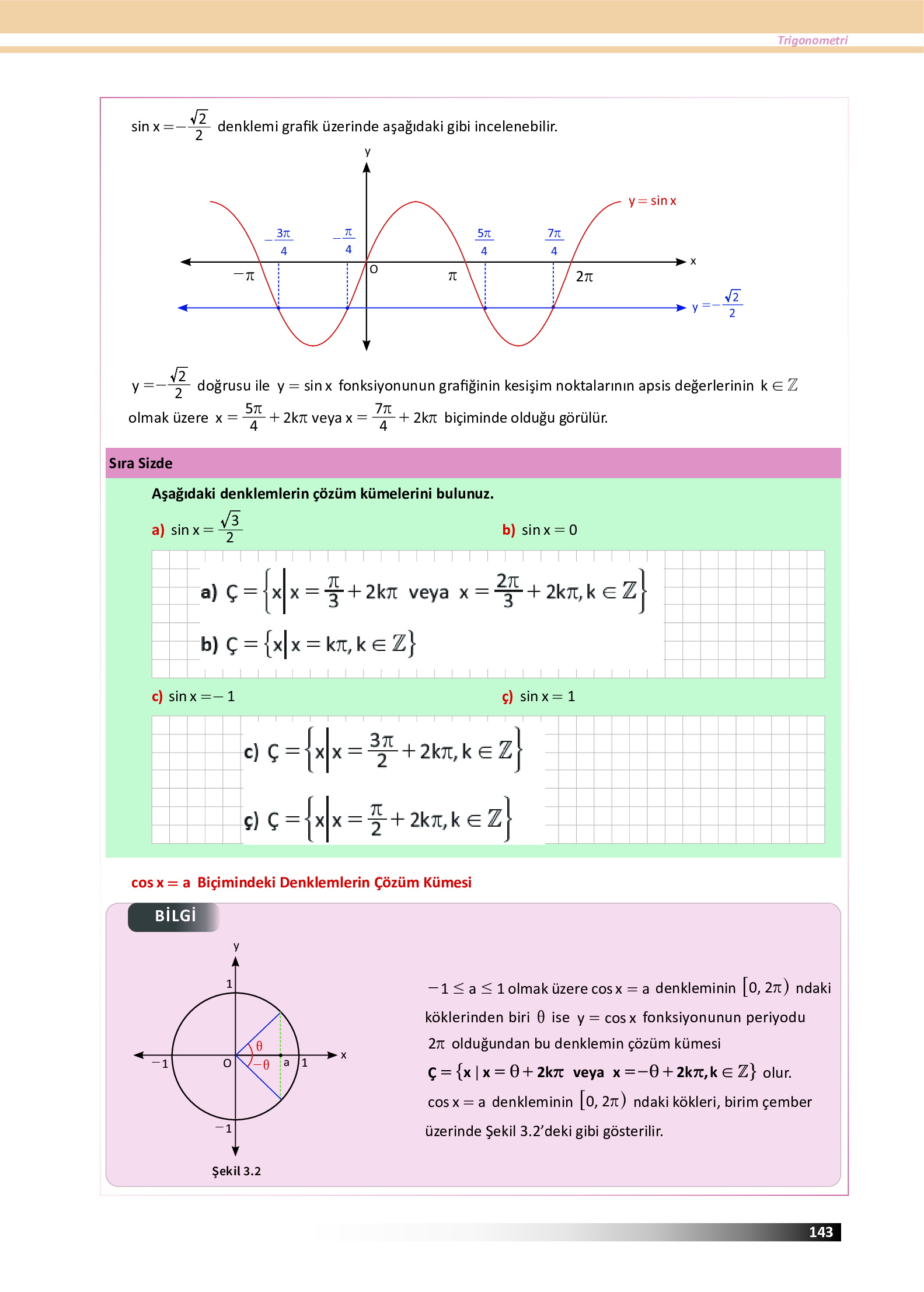 12. Sınıf Meb Yayınları Fen Lisesi Matematik Ders Kitabı Sayfa 143 Cevapları