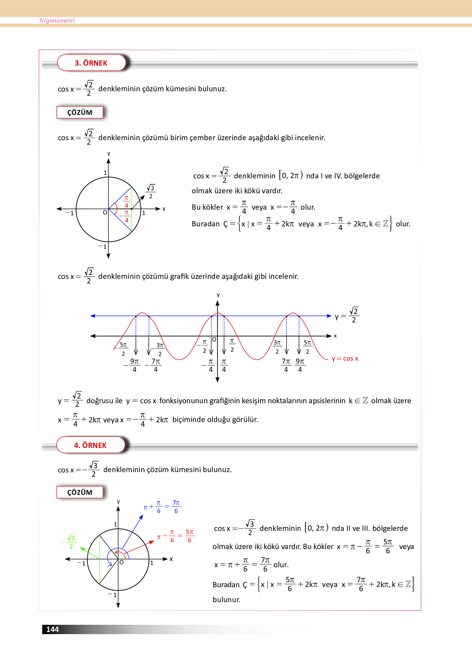 12. Sınıf Meb Yayınları Fen Lisesi Matematik Ders Kitabı Sayfa 144 Cevapları