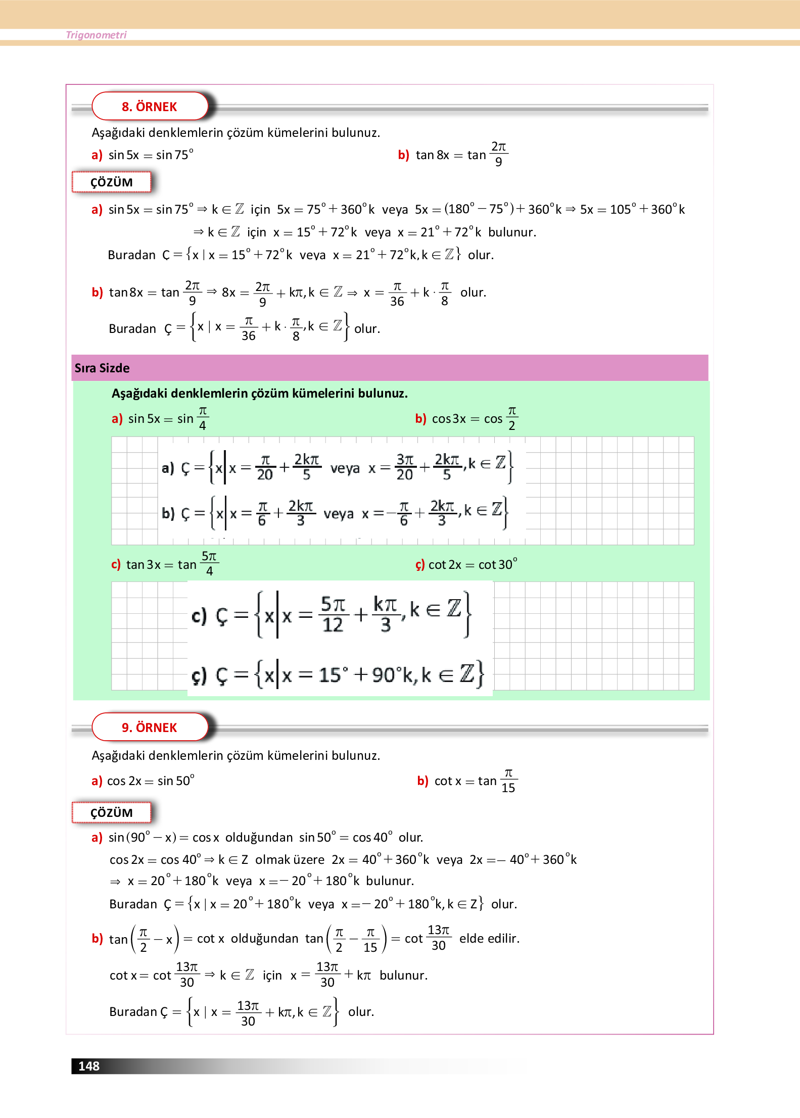 12. Sınıf Meb Yayınları Fen Lisesi Matematik Ders Kitabı Sayfa 148 Cevapları 12. Sınıf Meb Yayınları Fen Lisesi Matematik Ders Kitabı Sayfa 148 Cevapları