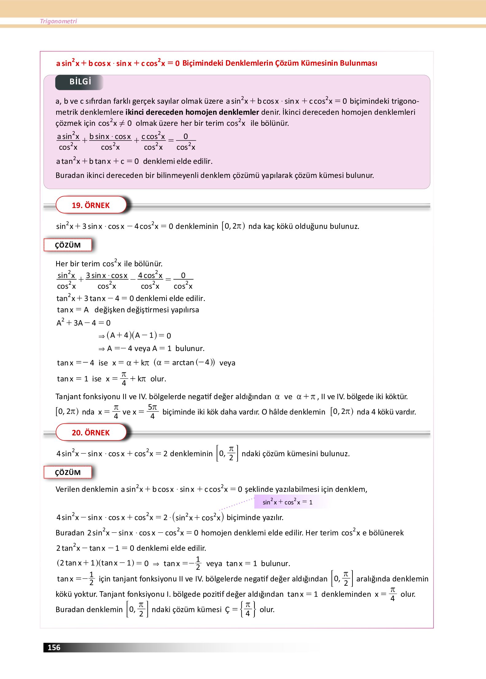 12. Sınıf Meb Yayınları Fen Lisesi Matematik Ders Kitabı Sayfa 156 Cevapları