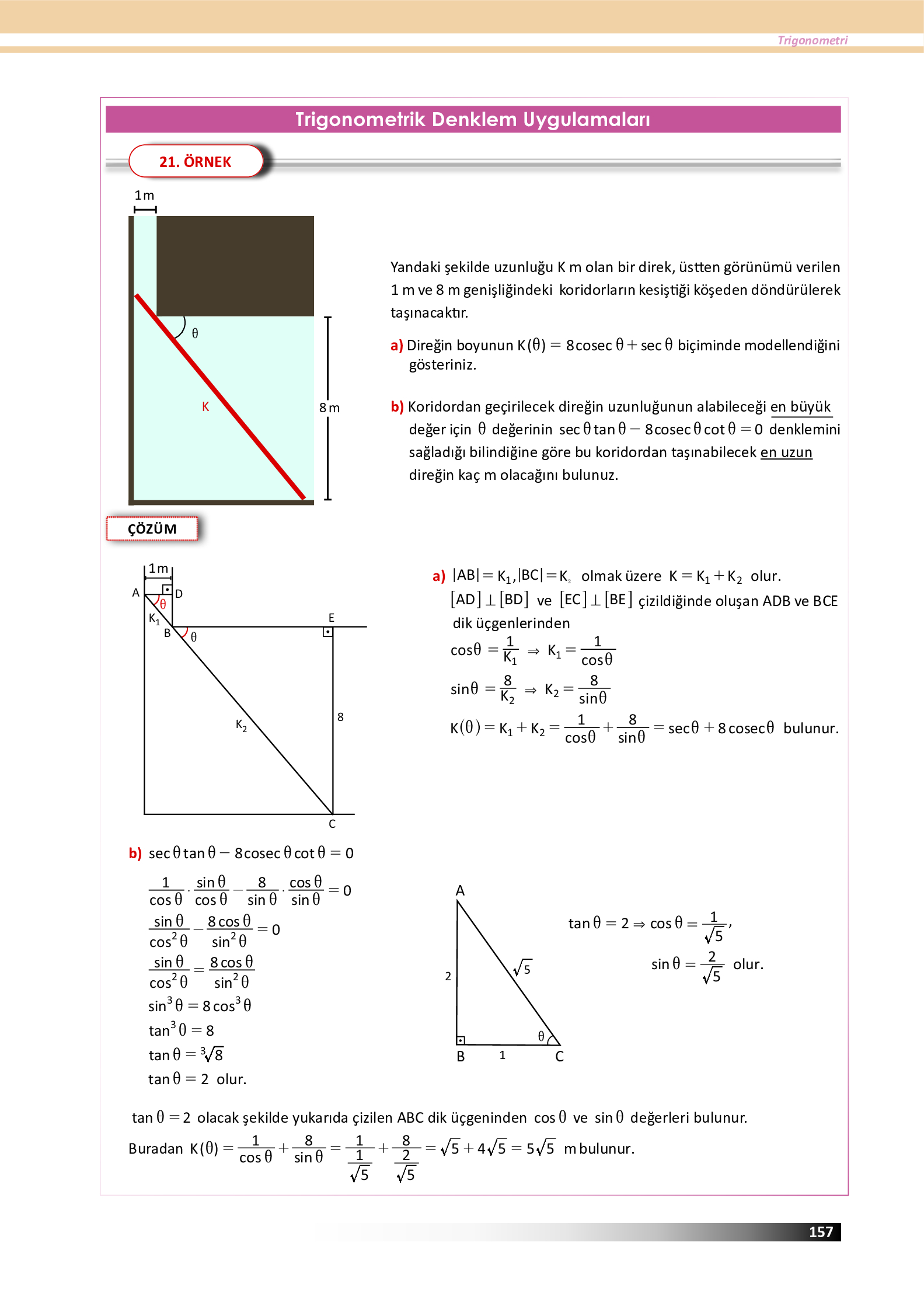 12. Sınıf Meb Yayınları Fen Lisesi Matematik Ders Kitabı Sayfa 157 Cevapları