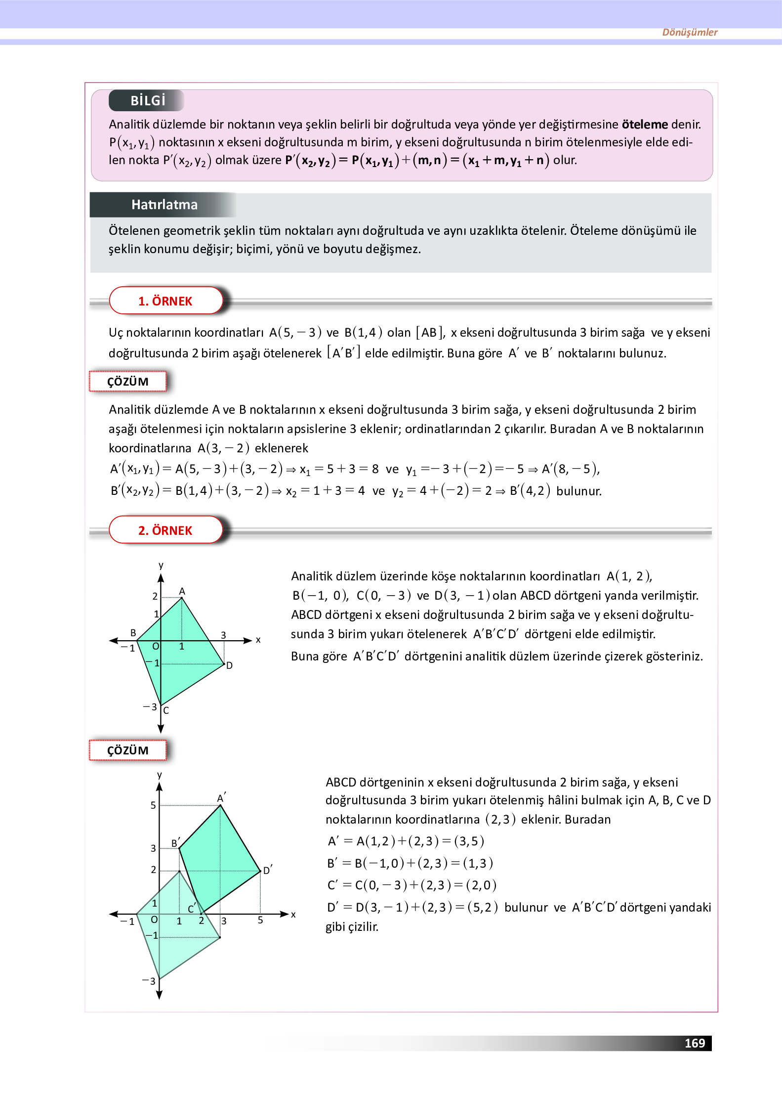 12. Sınıf Meb Yayınları Fen Lisesi Matematik Ders Kitabı Sayfa 169 Cevapları