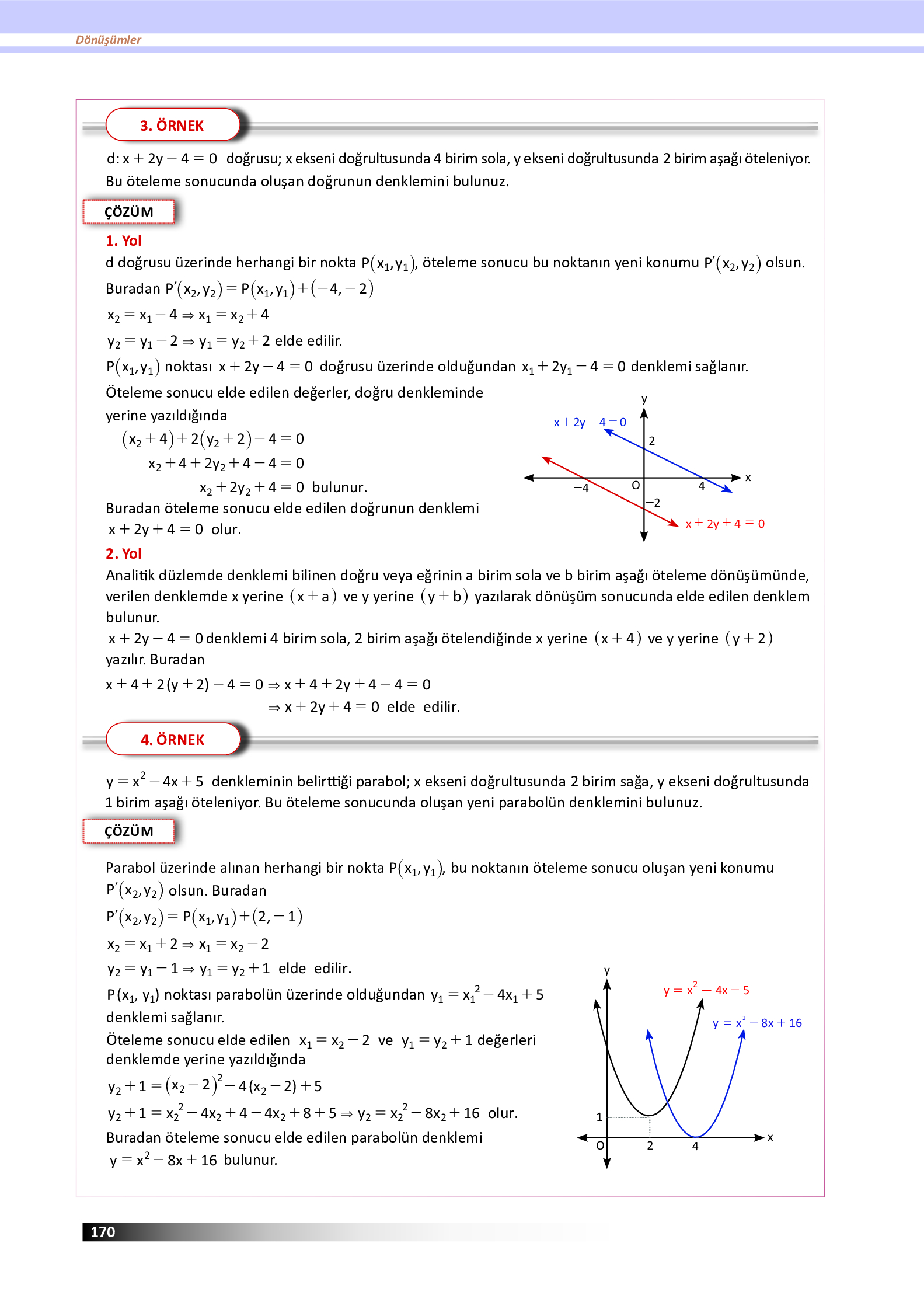 12. Sınıf Meb Yayınları Fen Lisesi Matematik Ders Kitabı Sayfa 170 Cevapları