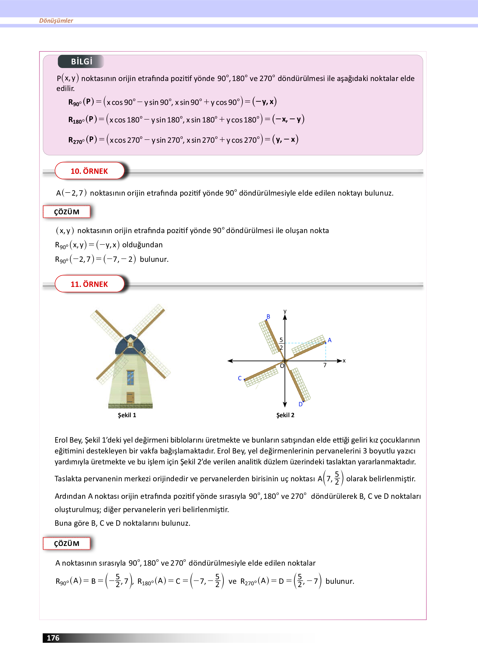 12. Sınıf Meb Yayınları Fen Lisesi Matematik Ders Kitabı Sayfa 176 Cevapları