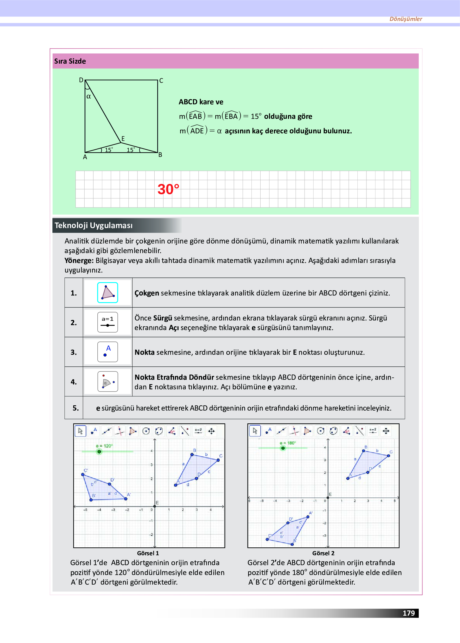 12. Sınıf Meb Yayınları Fen Lisesi Matematik Ders Kitabı Sayfa 179 Cevapları