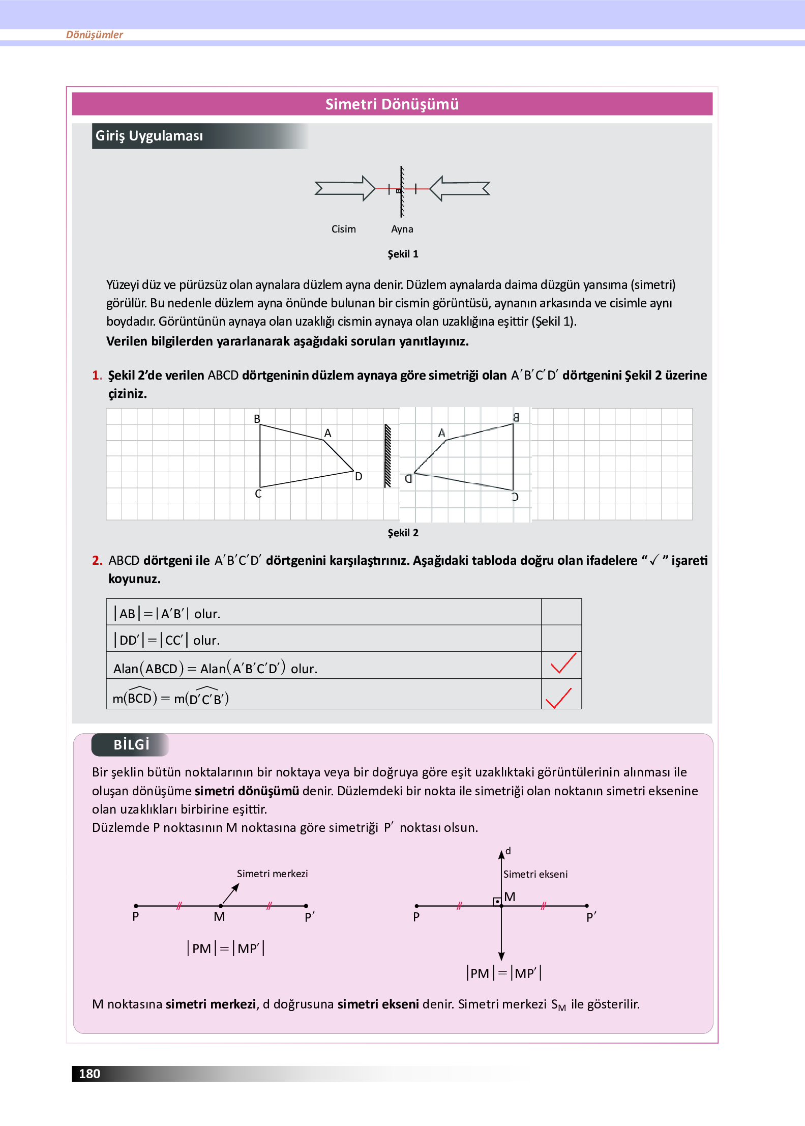 12. Sınıf Meb Yayınları Fen Lisesi Matematik Ders Kitabı Sayfa 180 Cevapları