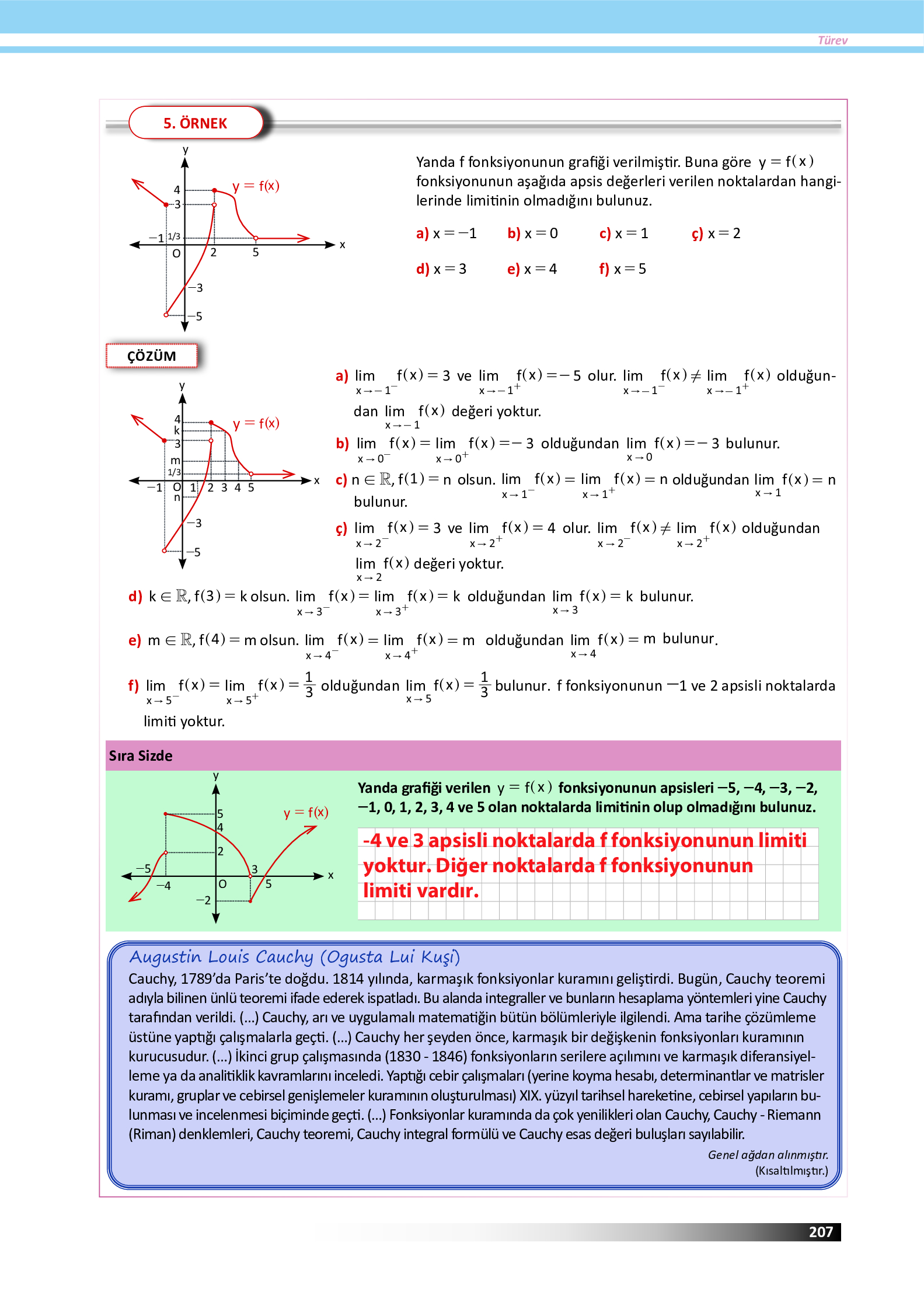 12. Sınıf Meb Yayınları Fen Lisesi Matematik Ders Kitabı Sayfa 207 Cevapları 12. Sınıf Meb Yayınları Fen Lisesi Matematik Ders Kitabı Sayfa 207 Cevapları