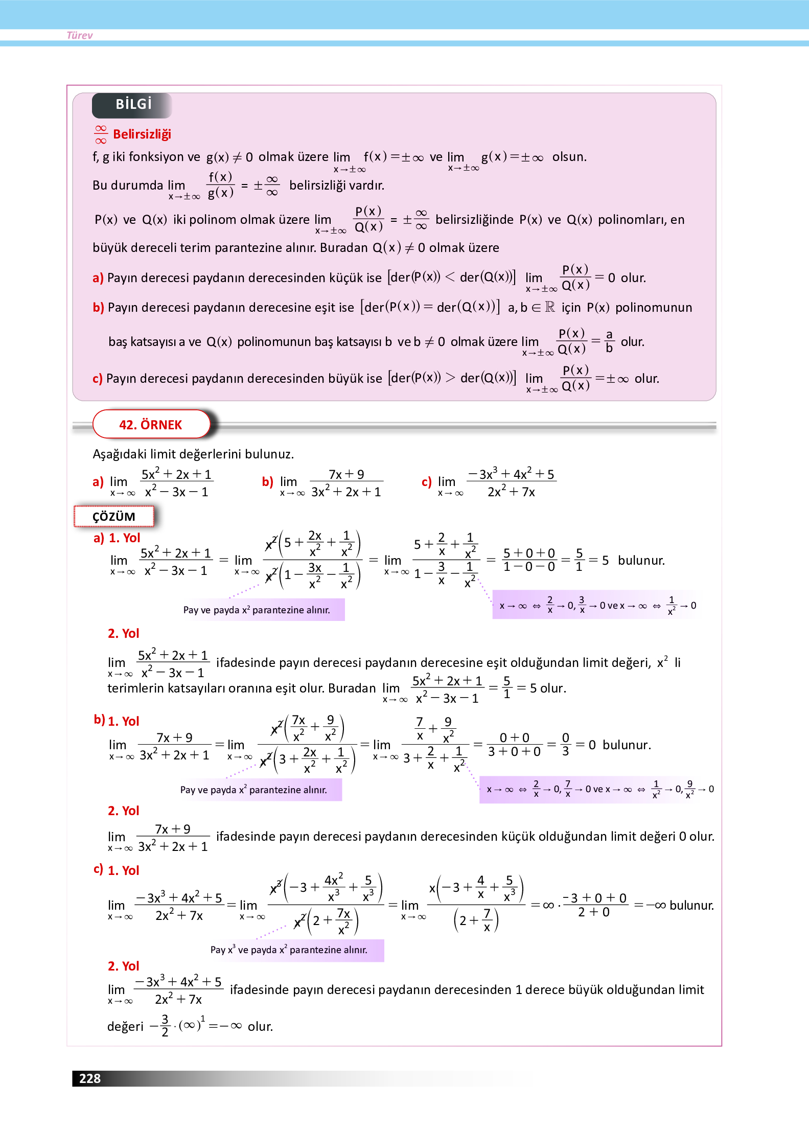12. Sınıf Meb Yayınları Fen Lisesi Matematik Ders Kitabı Sayfa 228 Cevapları 12. Sınıf Meb Yayınları Fen Lisesi Matematik Ders Kitabı Sayfa 228 Cevapları