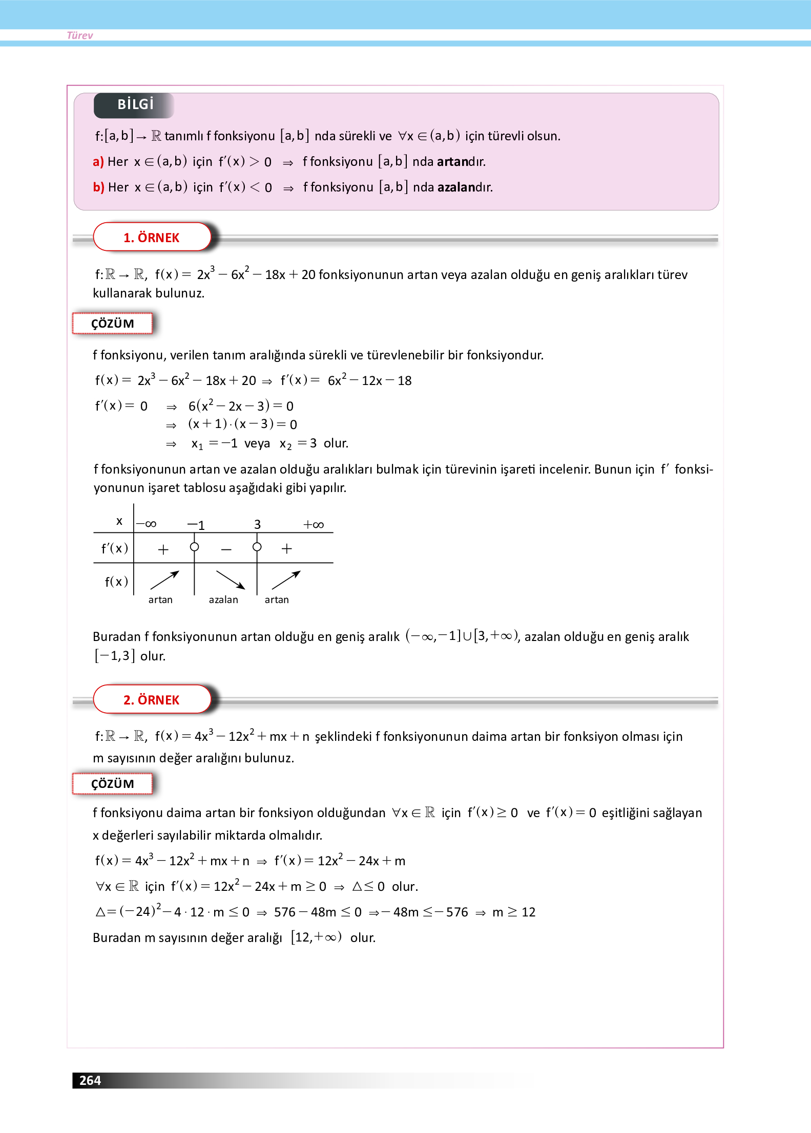 12. Sınıf Meb Yayınları Fen Lisesi Matematik Ders Kitabı Sayfa 264 Cevapları