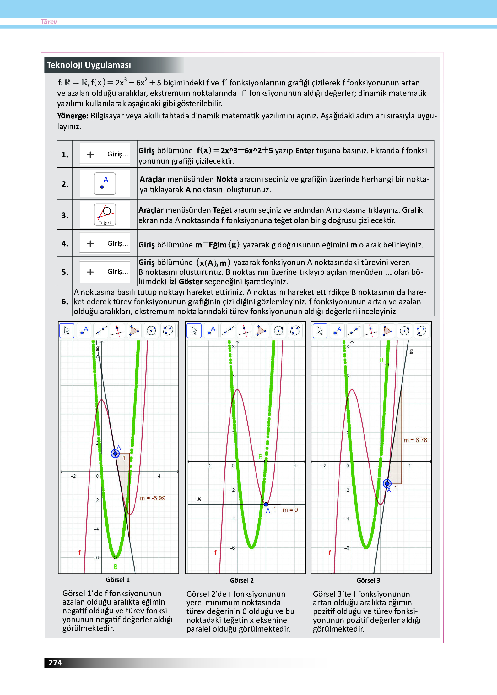 12. Sınıf Meb Yayınları Fen Lisesi Matematik Ders Kitabı Sayfa 274 Cevapları
